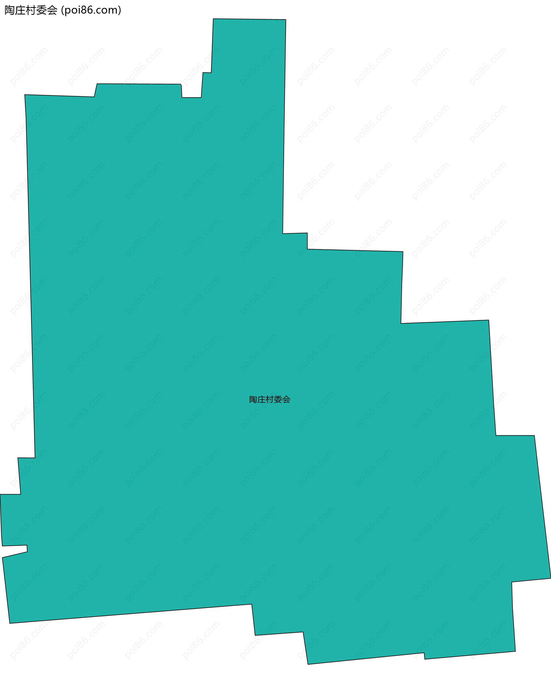 陶庄村委会边界地图