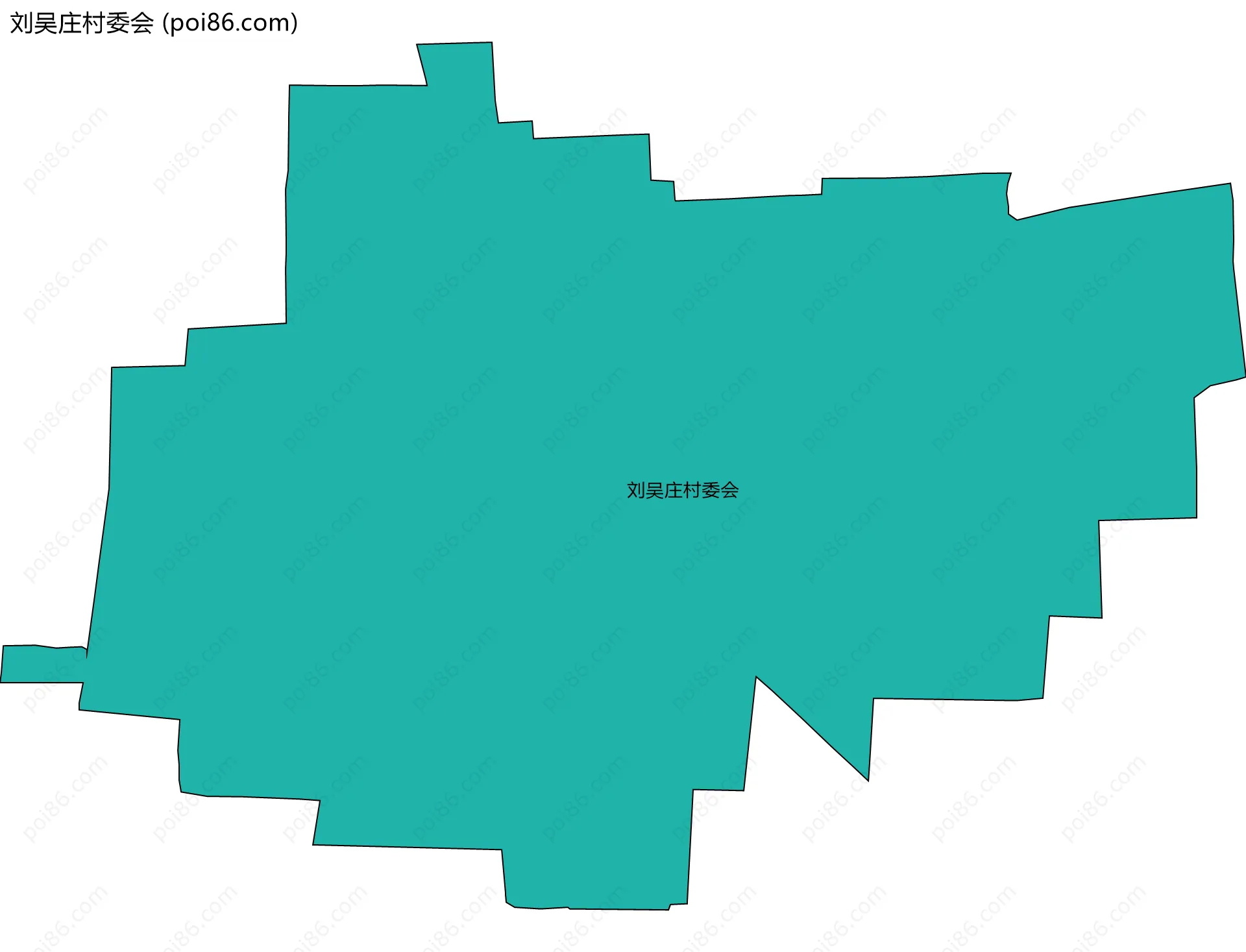 刘吴庄村委会边界地图