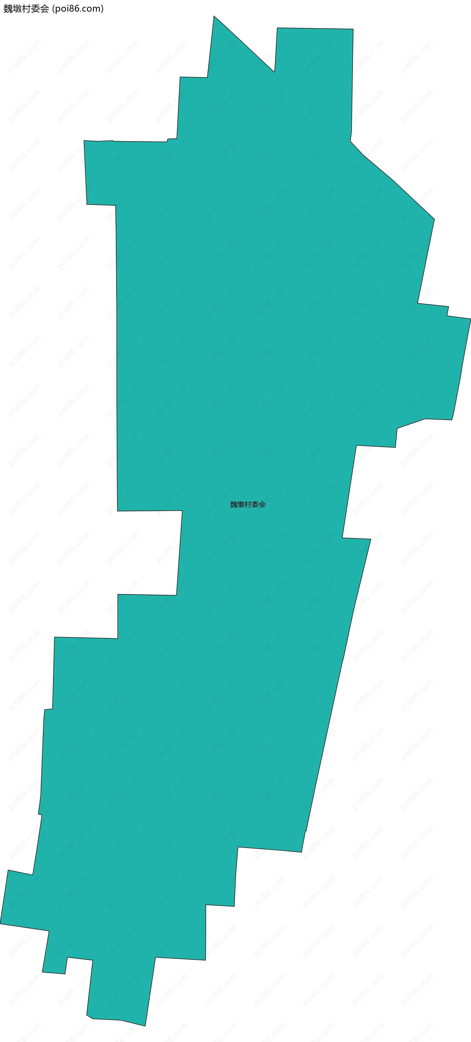 魏墩村委会边界地图