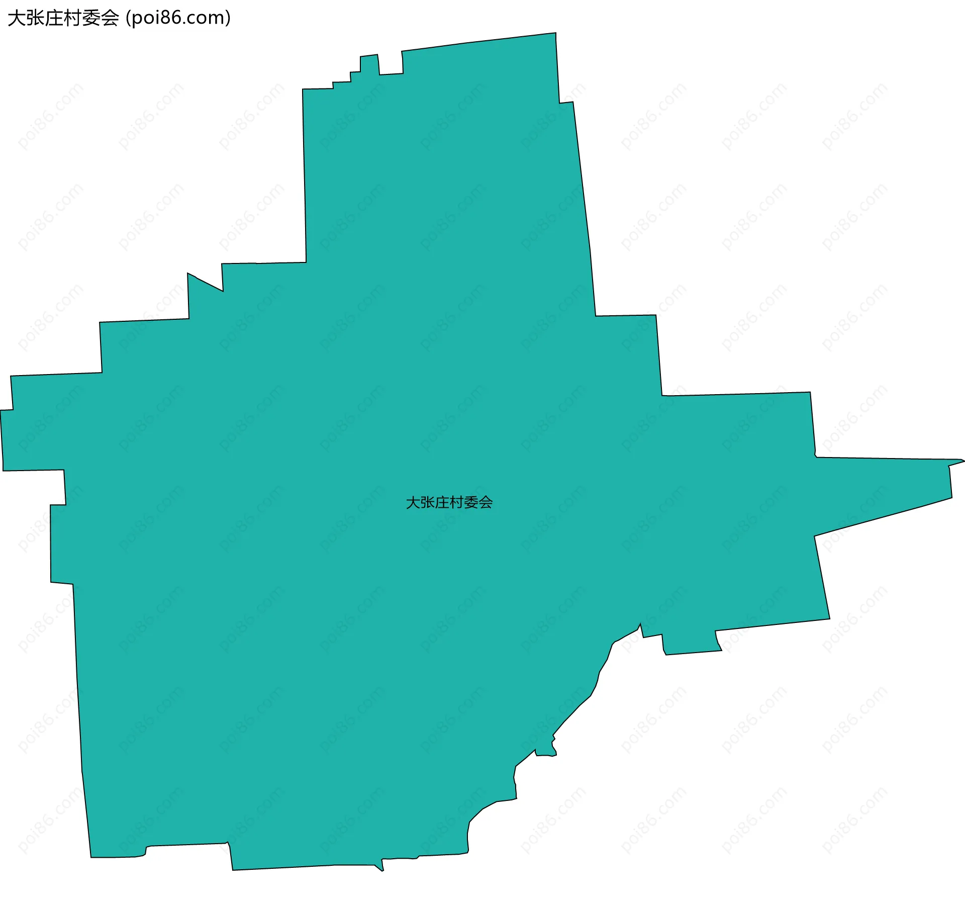 大张庄村委会边界地图