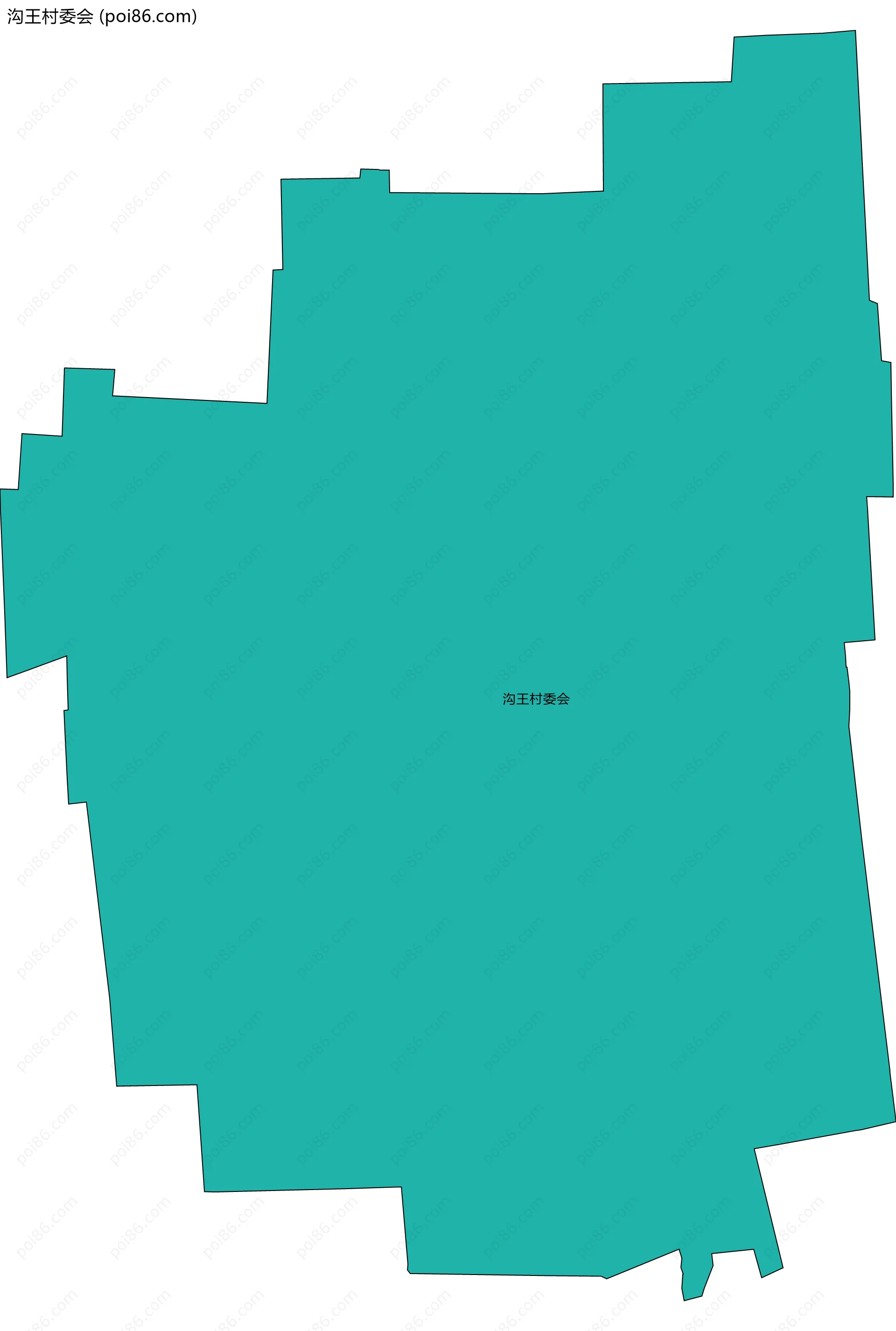 沟王村委会边界地图