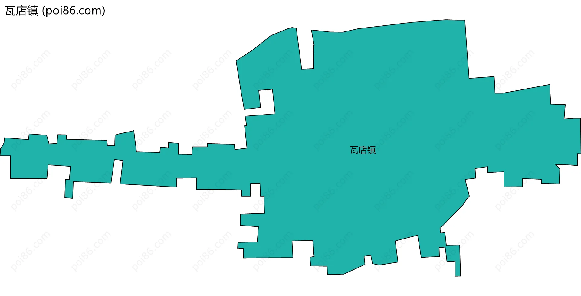 瓦店镇边界地图