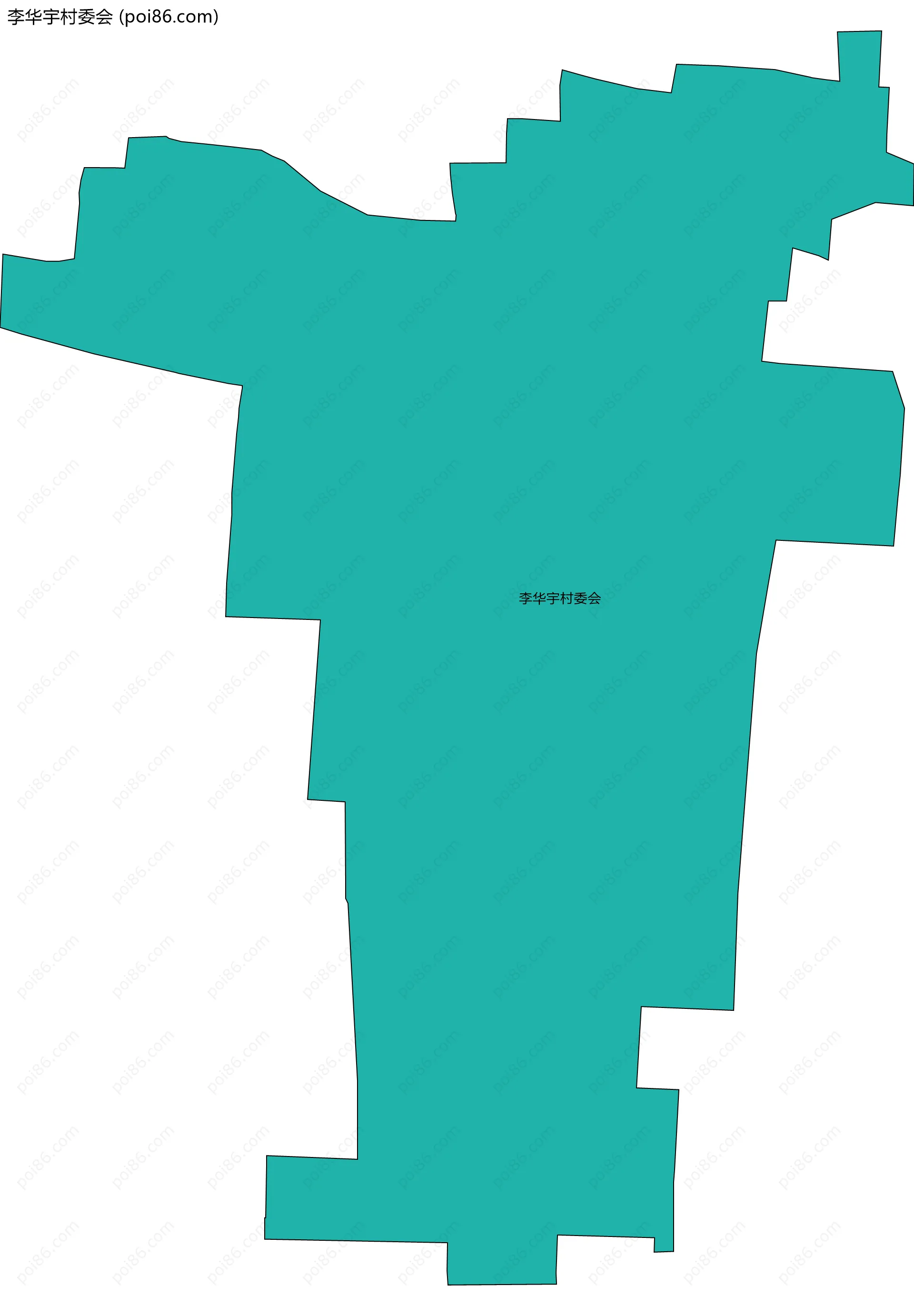 李华宇村委会边界地图