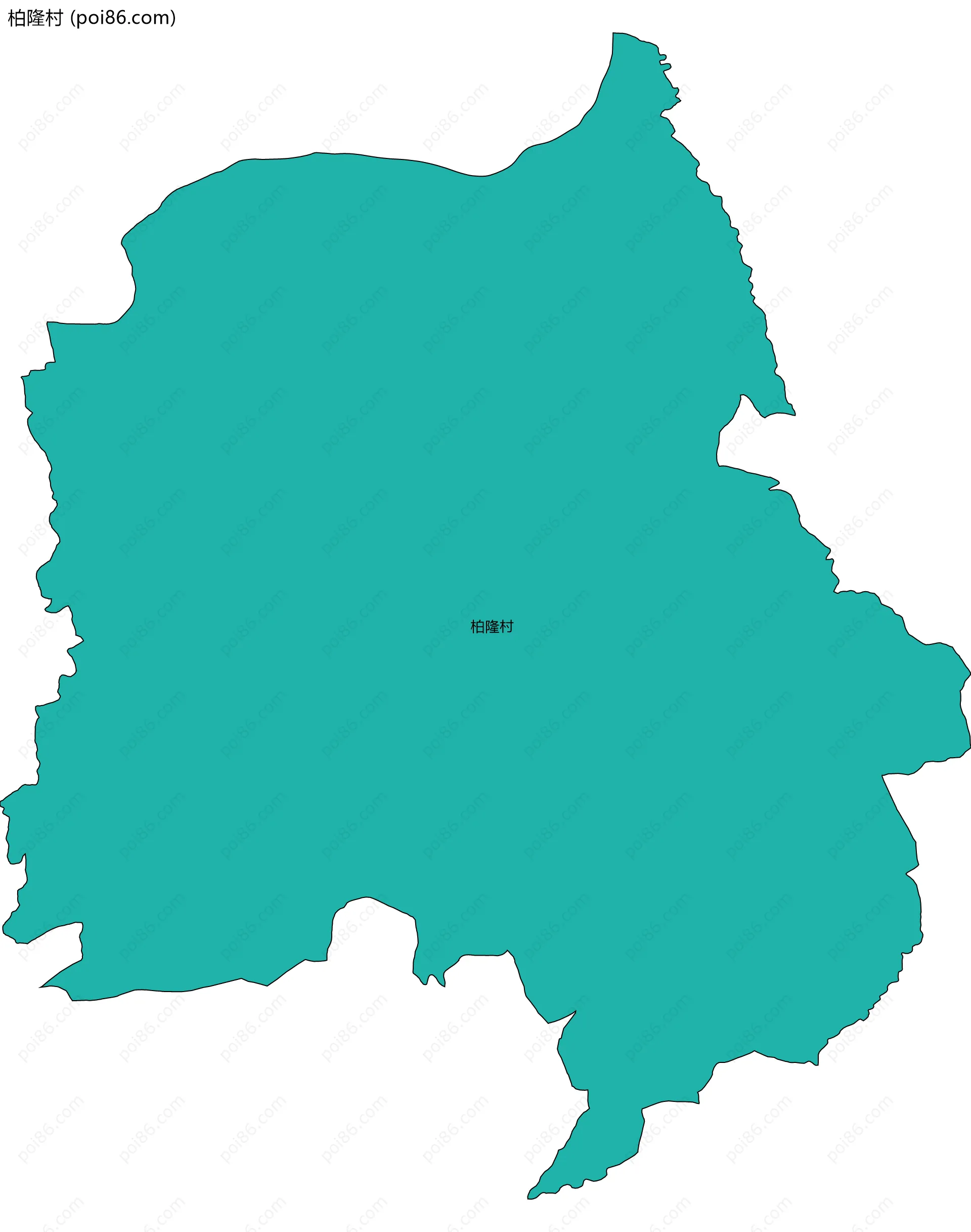 柏隆村边界地图
