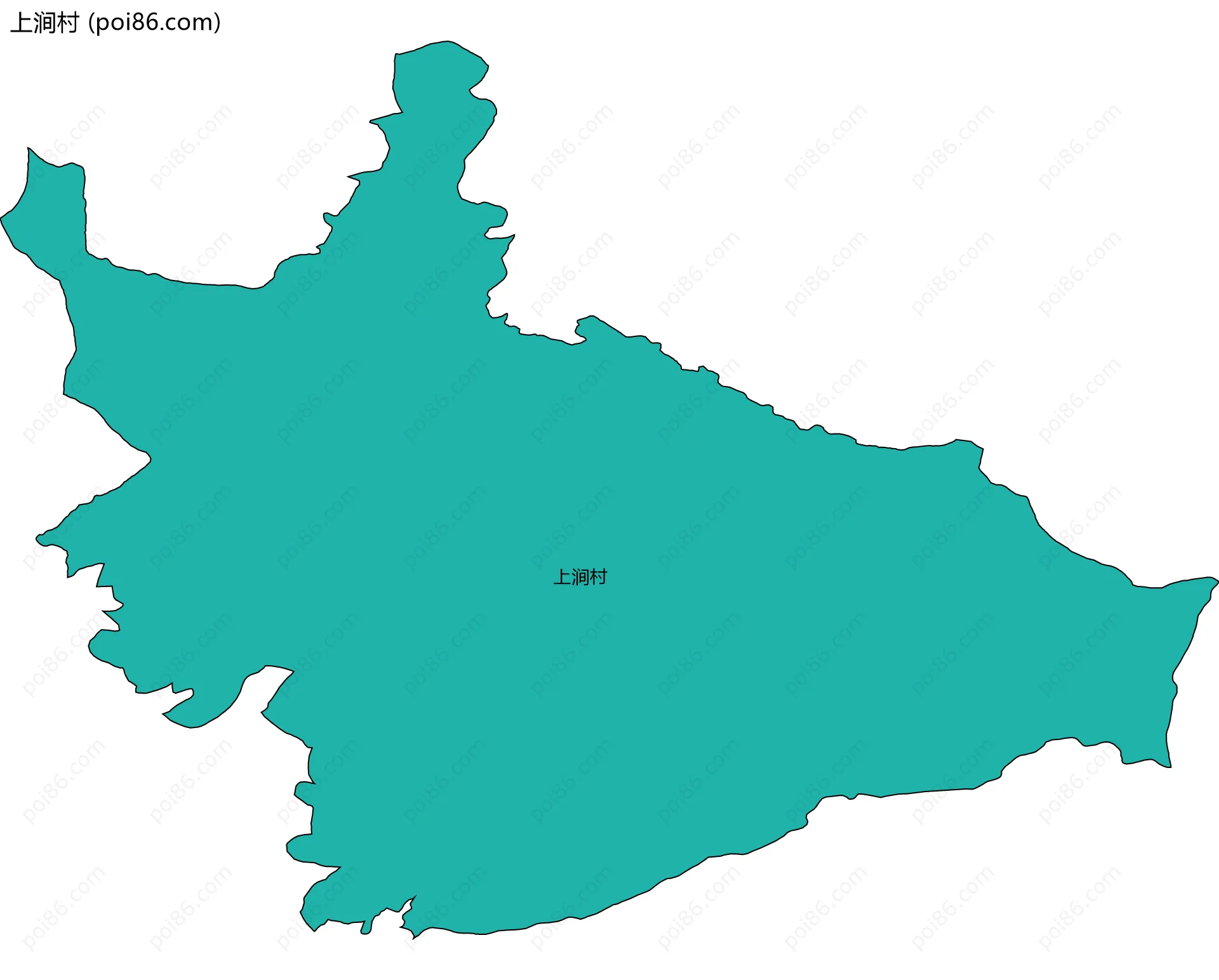 上涧村边界地图