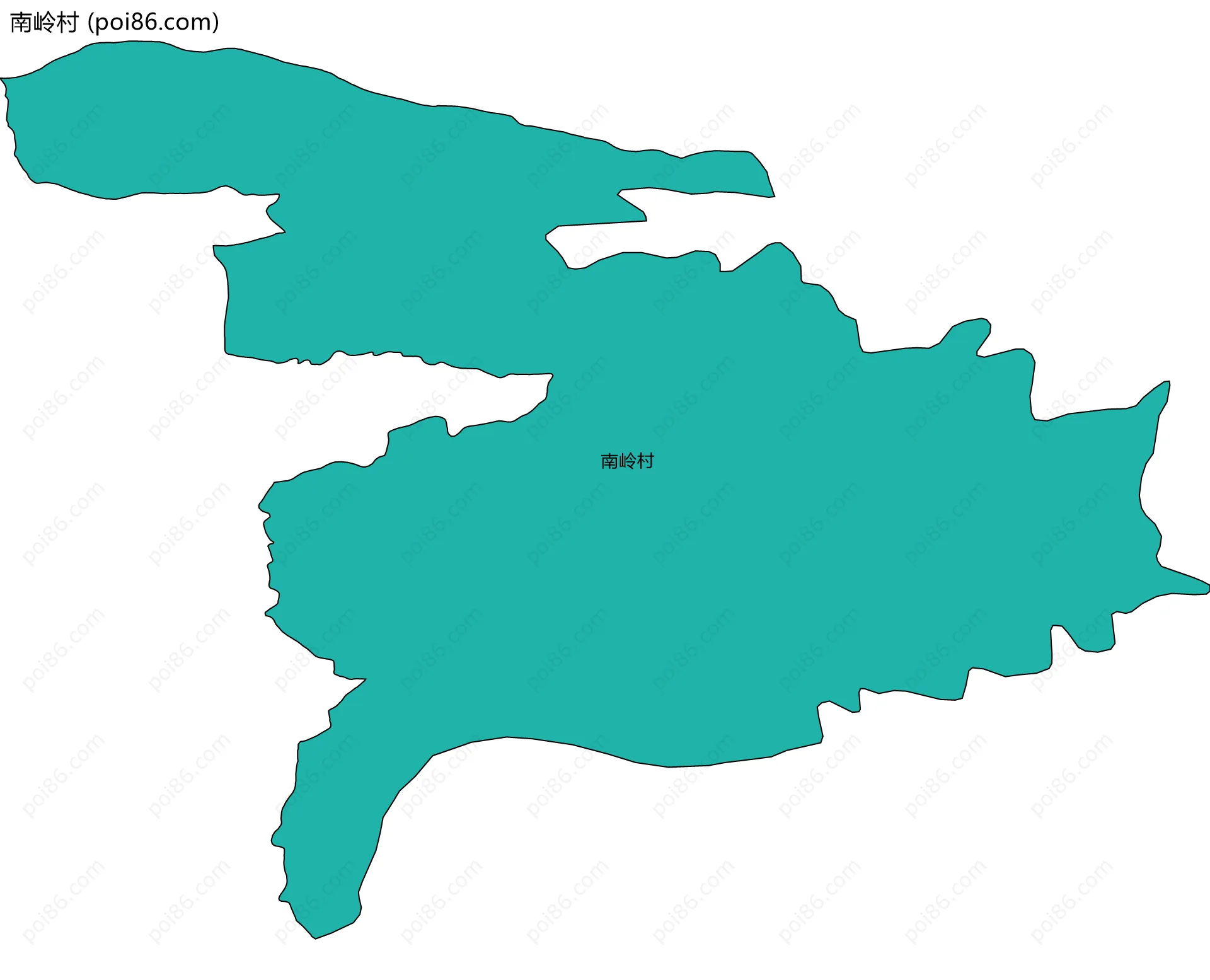 南岭村边界地图