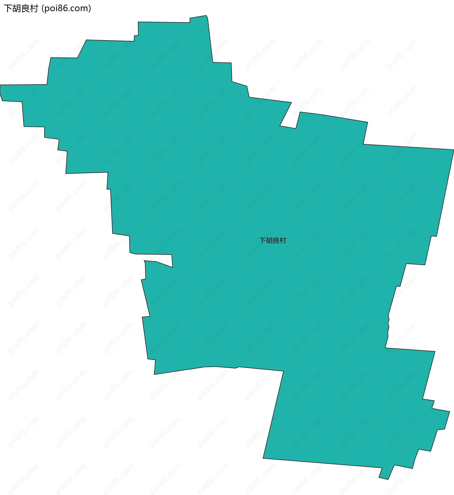 下胡良村边界地图