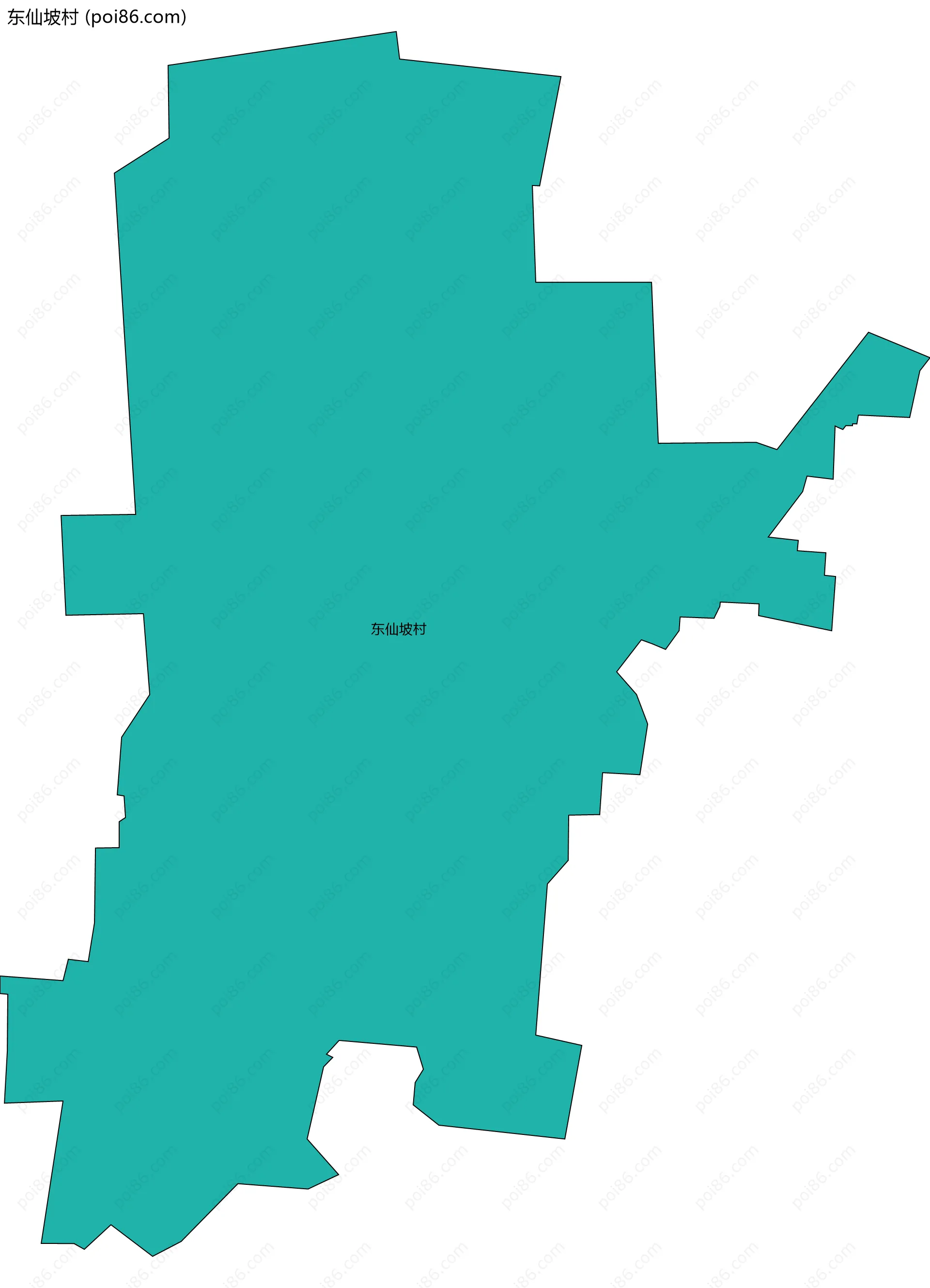 东仙坡村边界地图