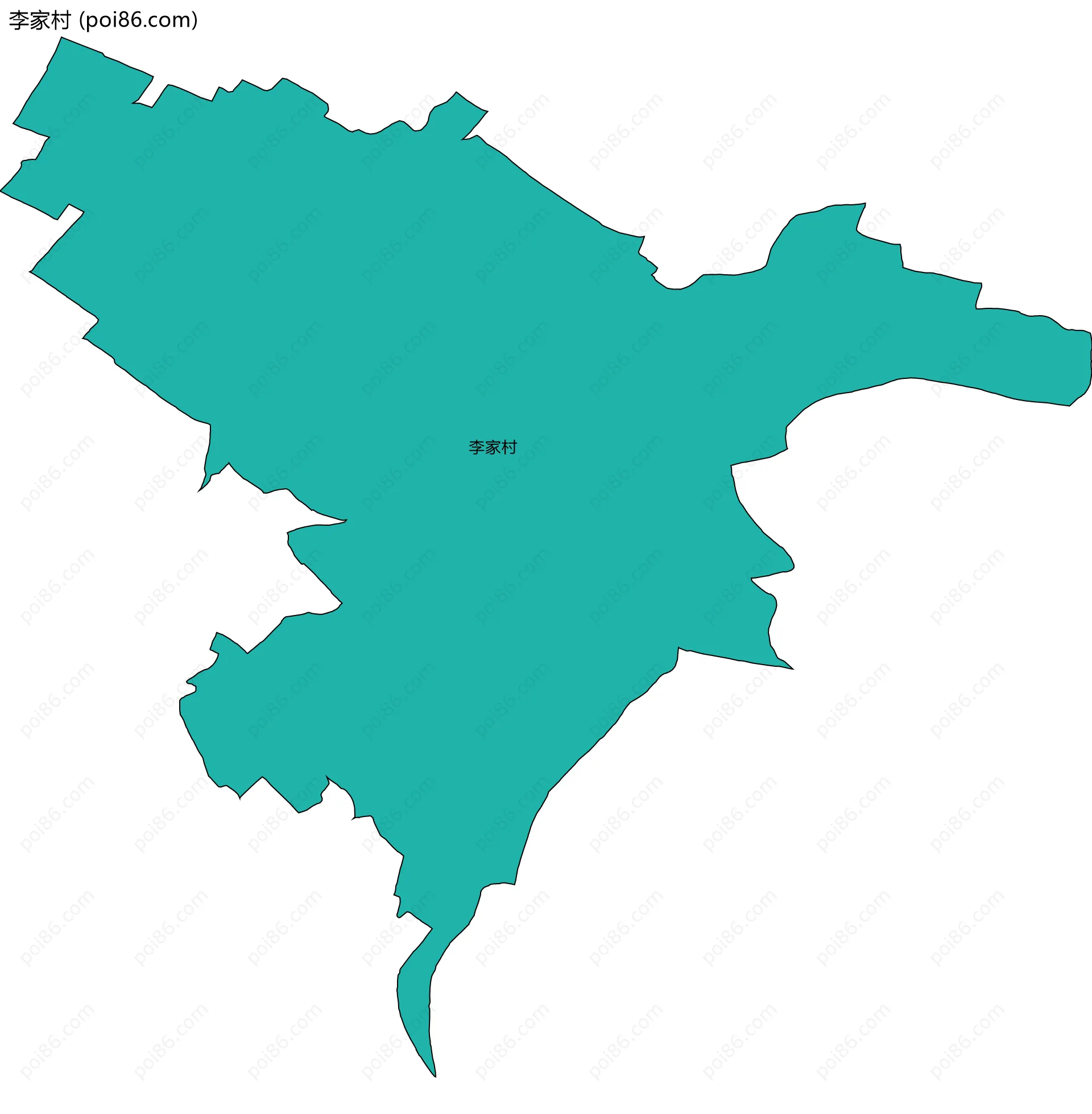 李家村边界地图