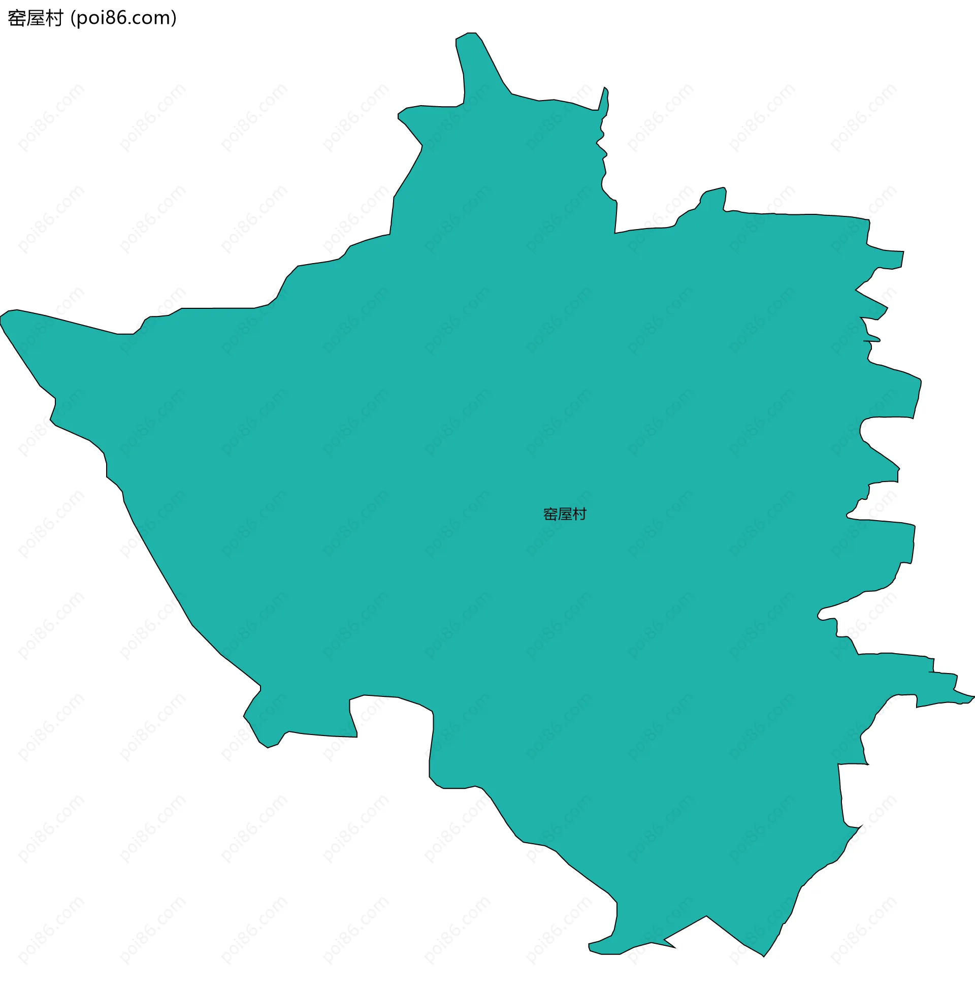 窑屋村边界地图