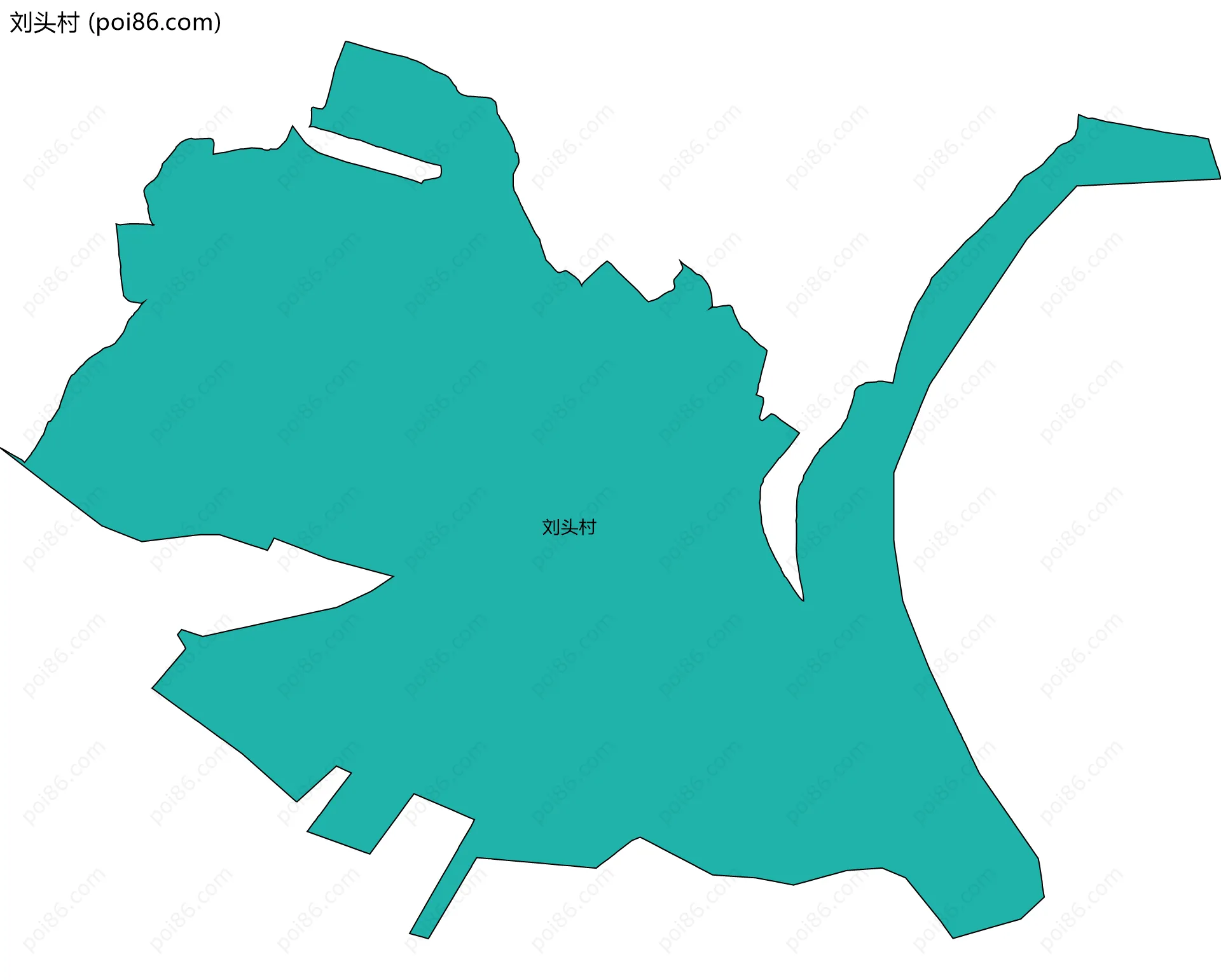 刘头村边界地图