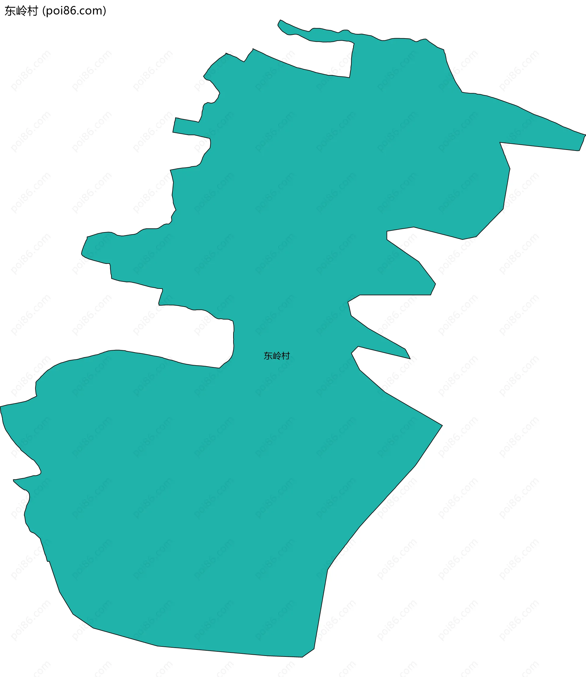 东岭村边界地图