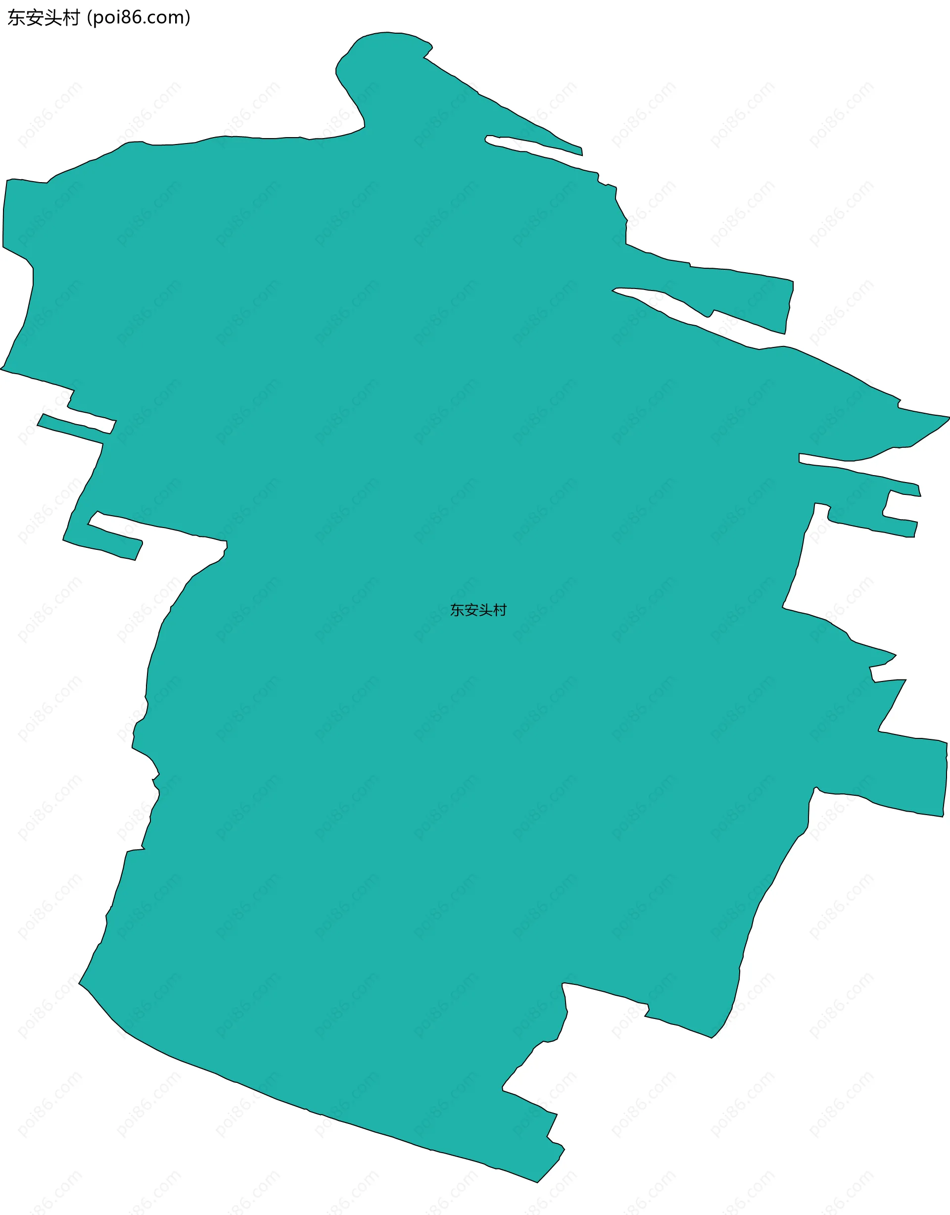 东安头村边界地图