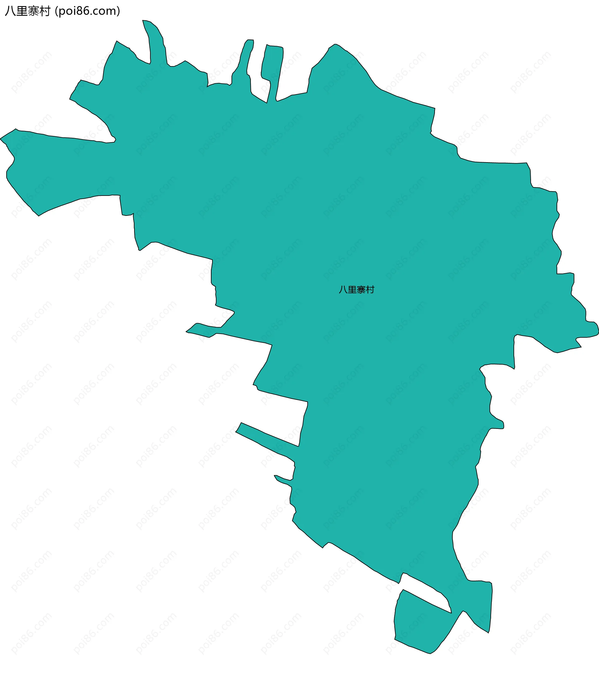 八里寨村边界地图