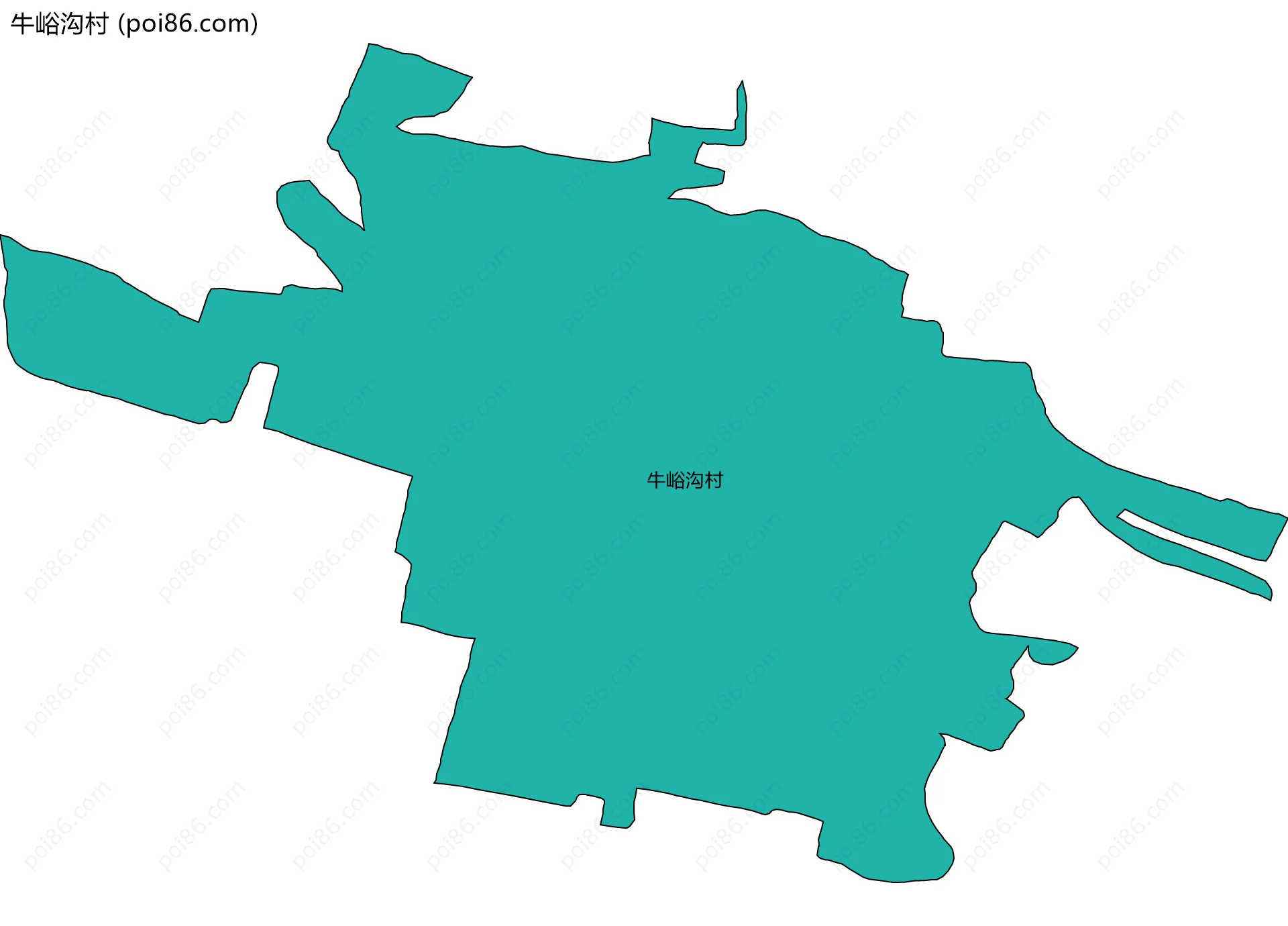 牛峪沟村边界地图