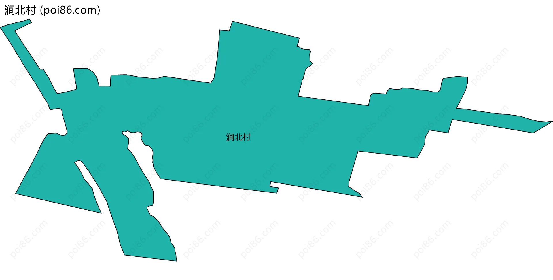 涧北村边界地图