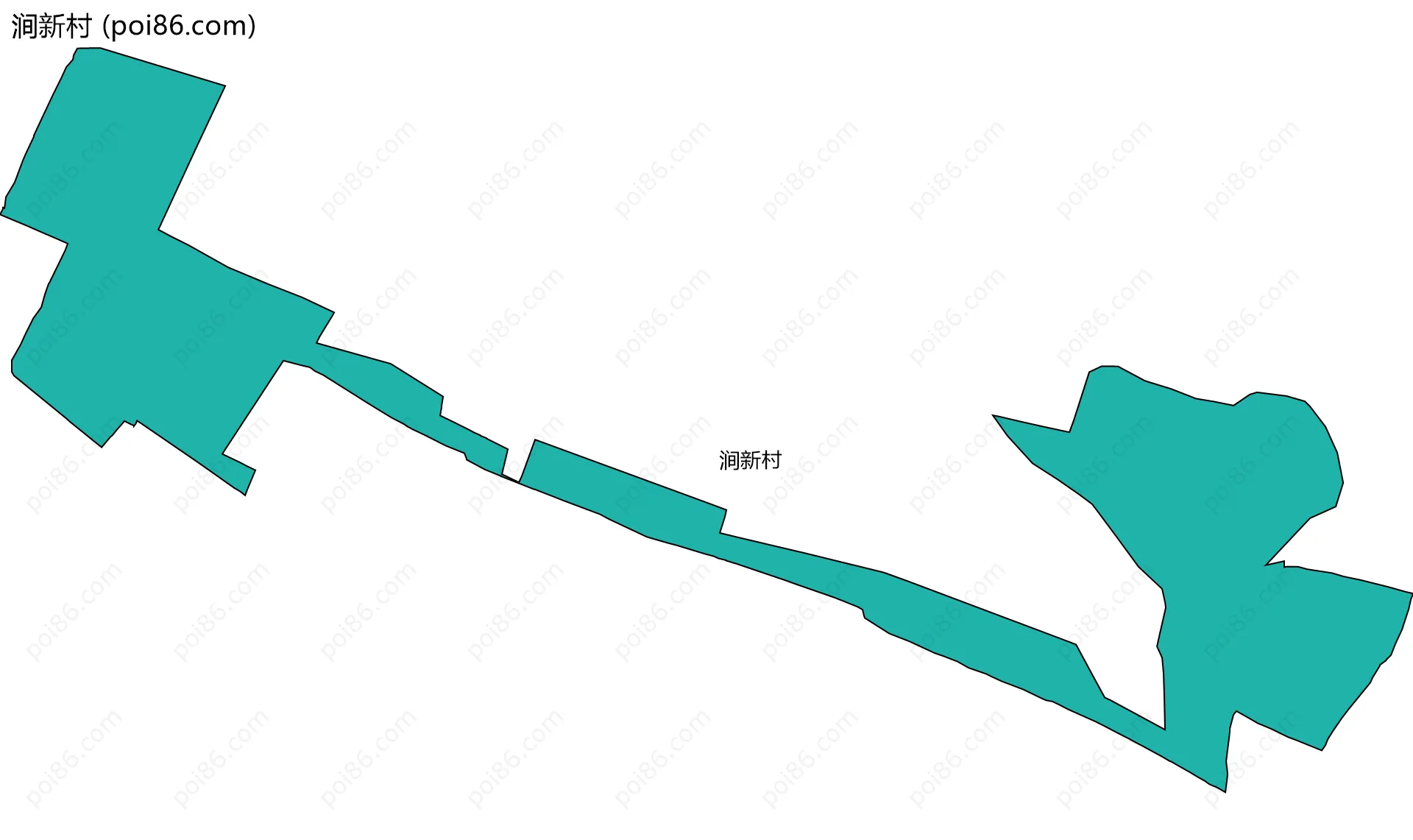 涧新村边界地图