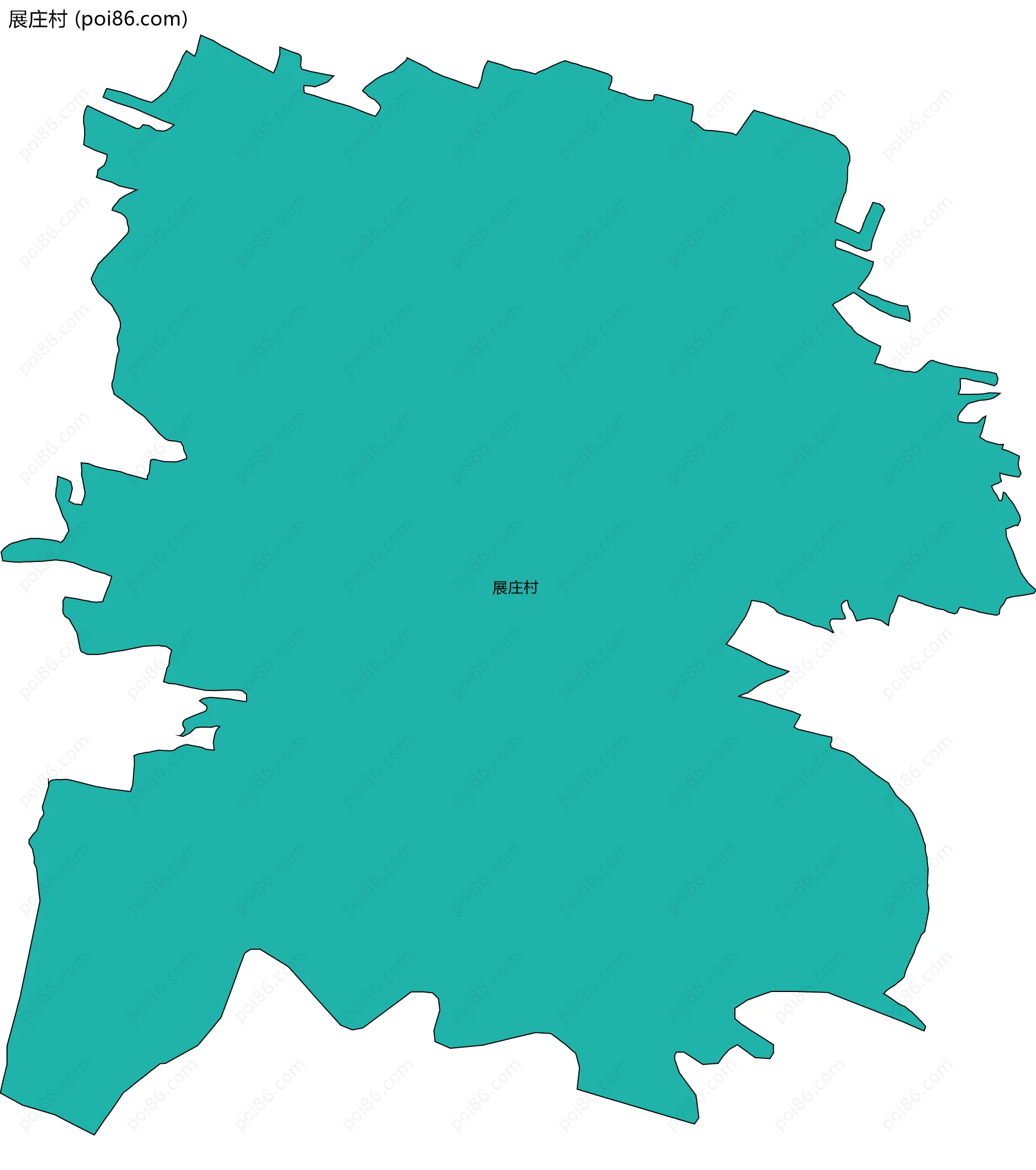 展庄村边界地图