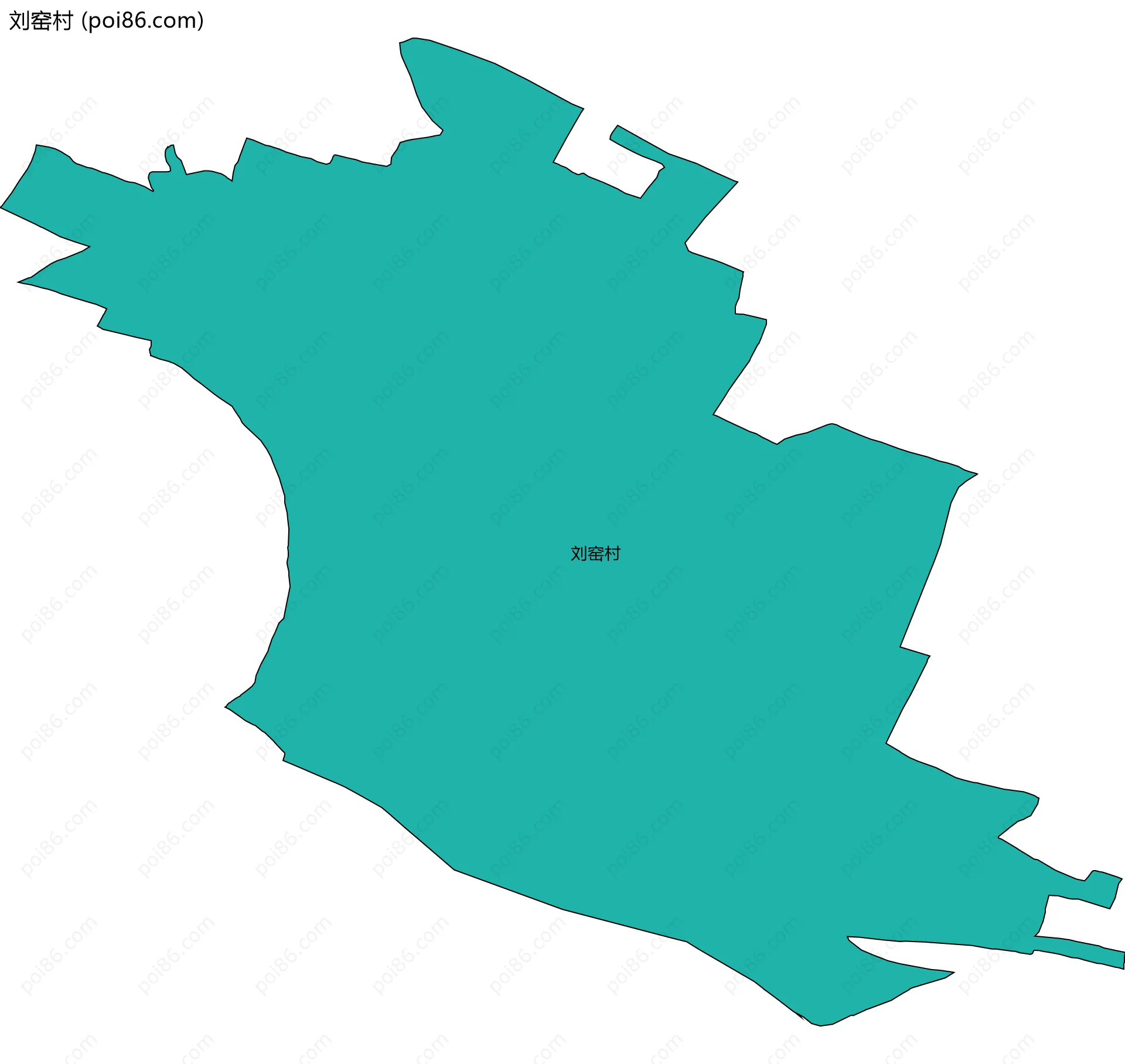 刘窑村边界地图