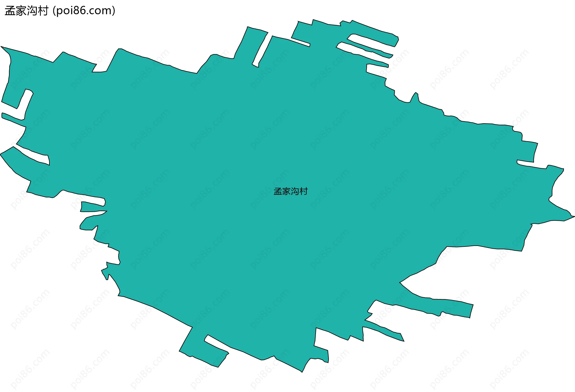 孟家沟村边界地图