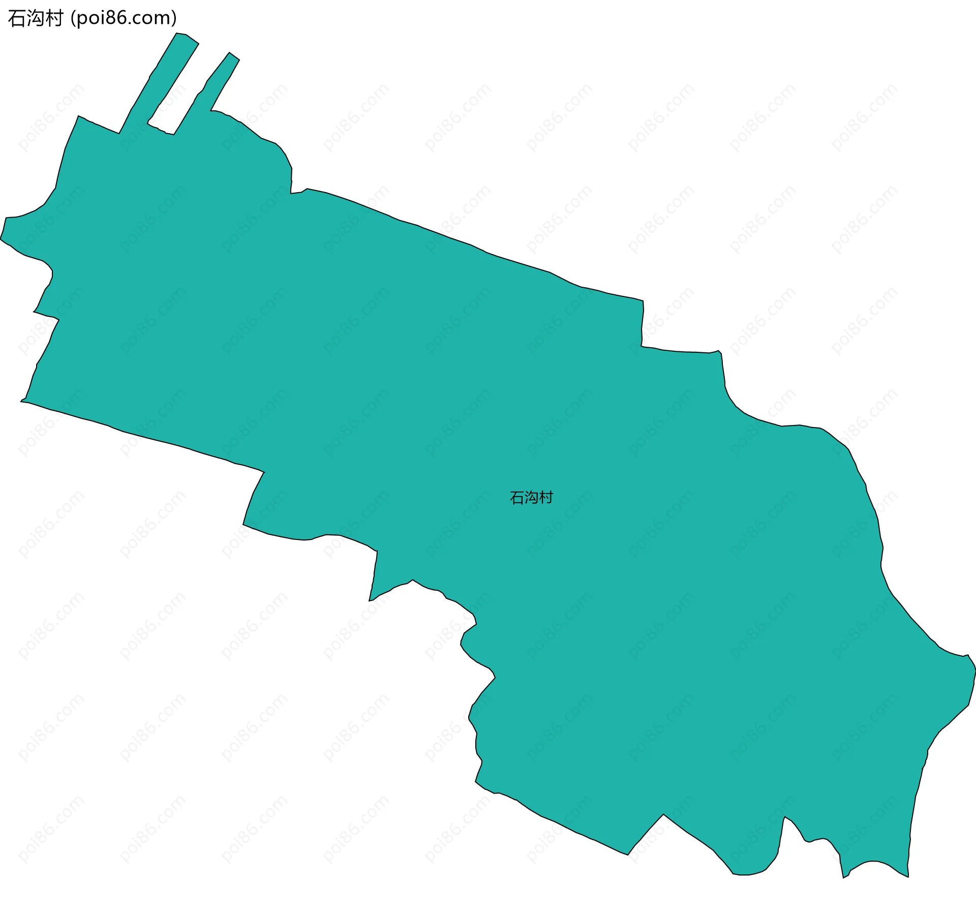 石沟村边界地图