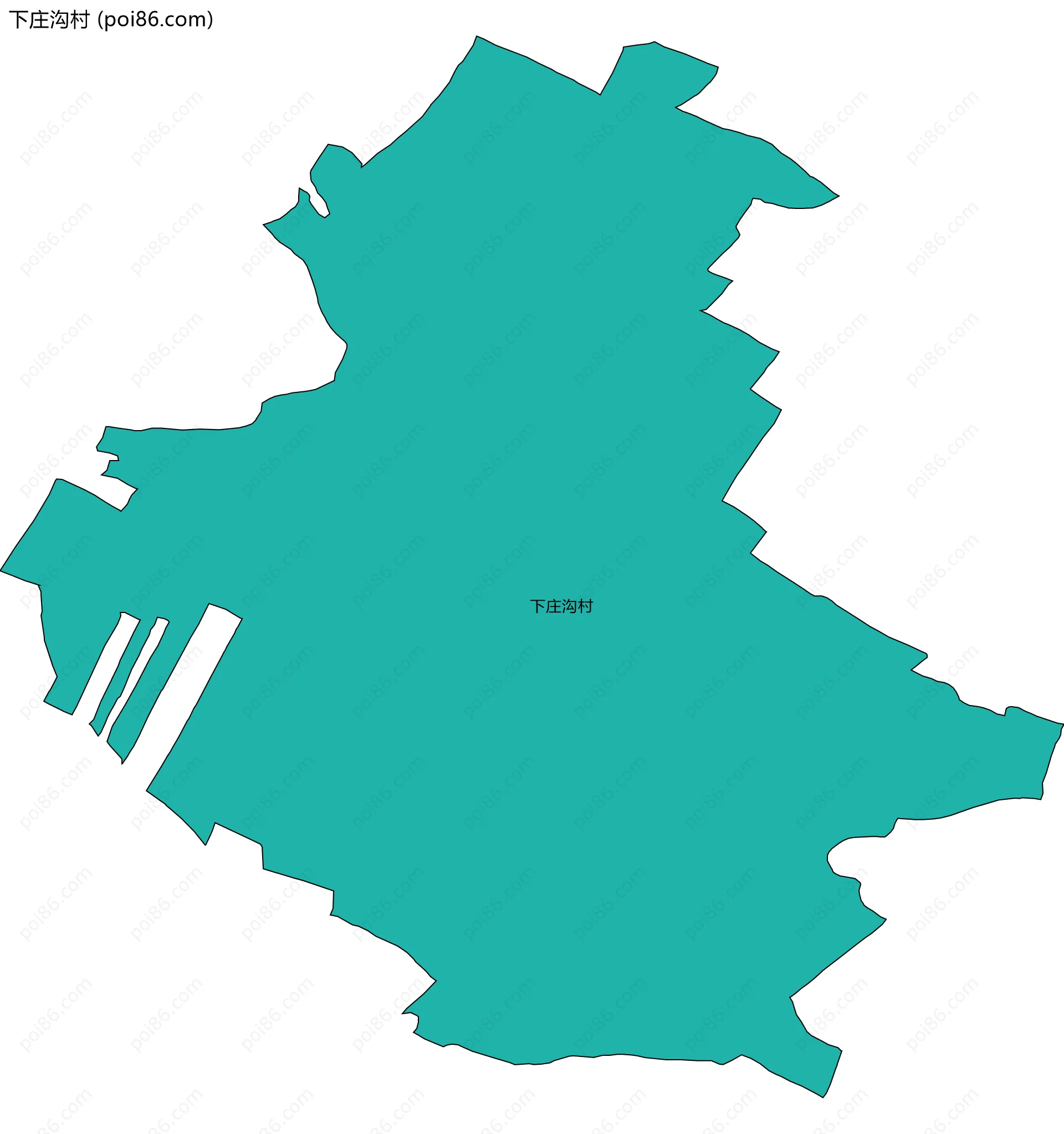 下庄沟村边界地图