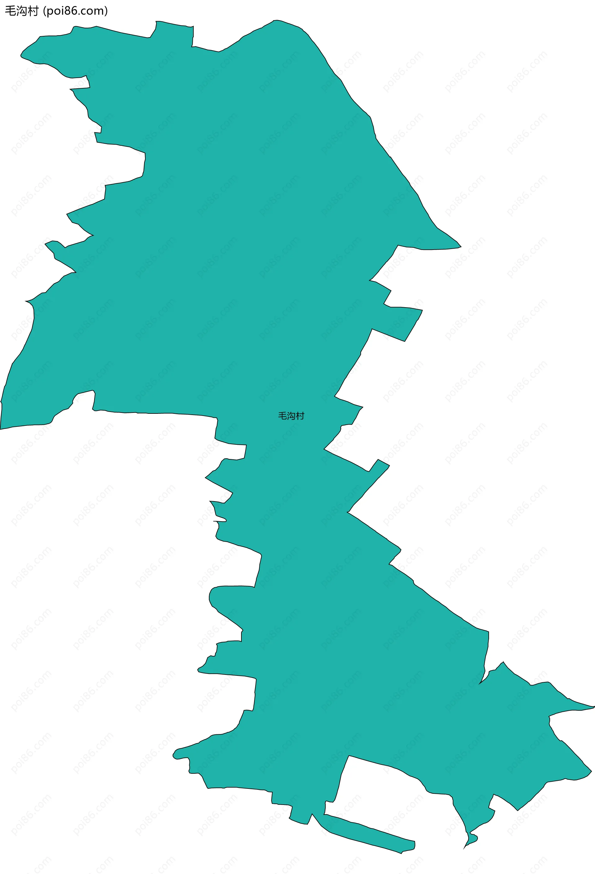 毛沟村边界地图