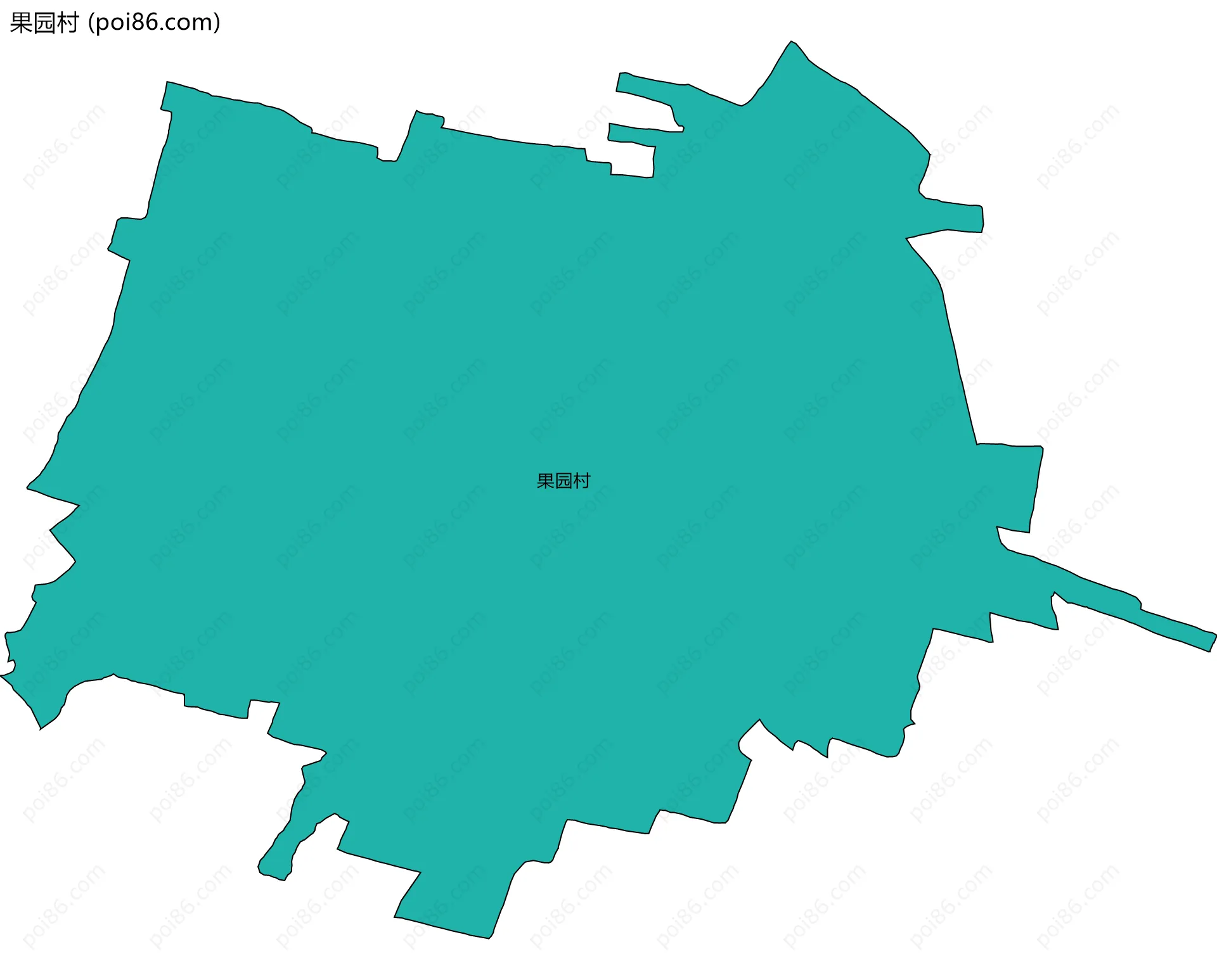 果园村边界地图