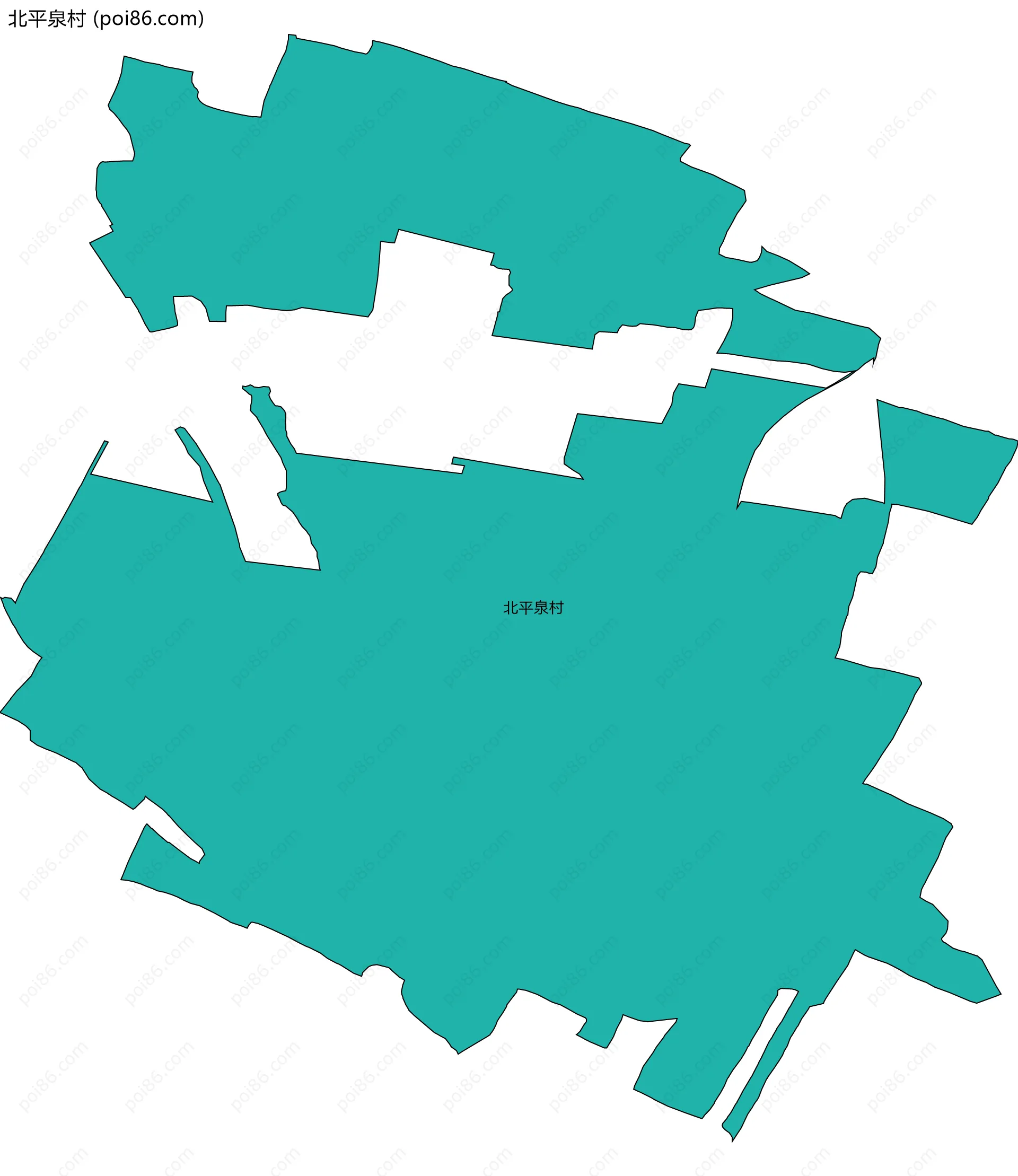 北平泉村边界地图