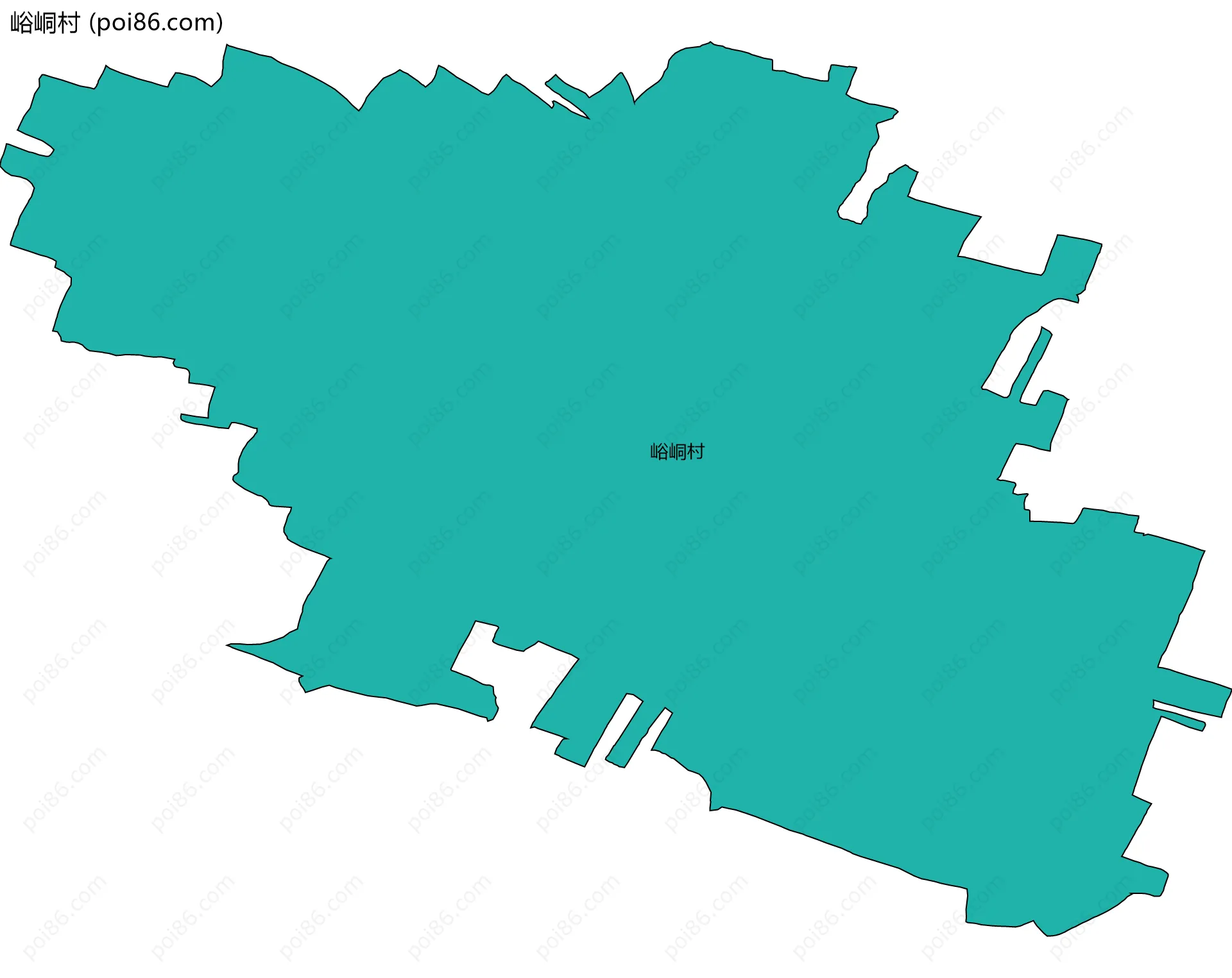 峪峒村边界地图
