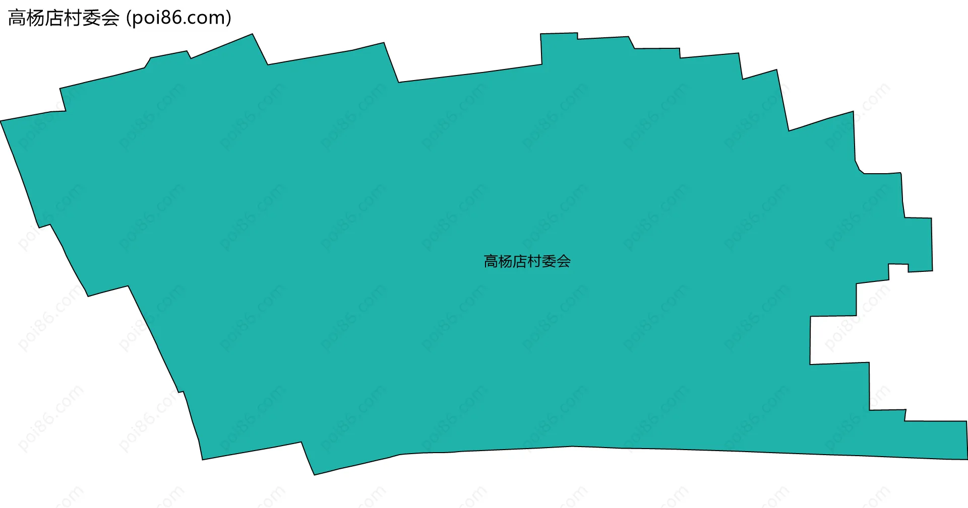 高杨店村委会边界地图