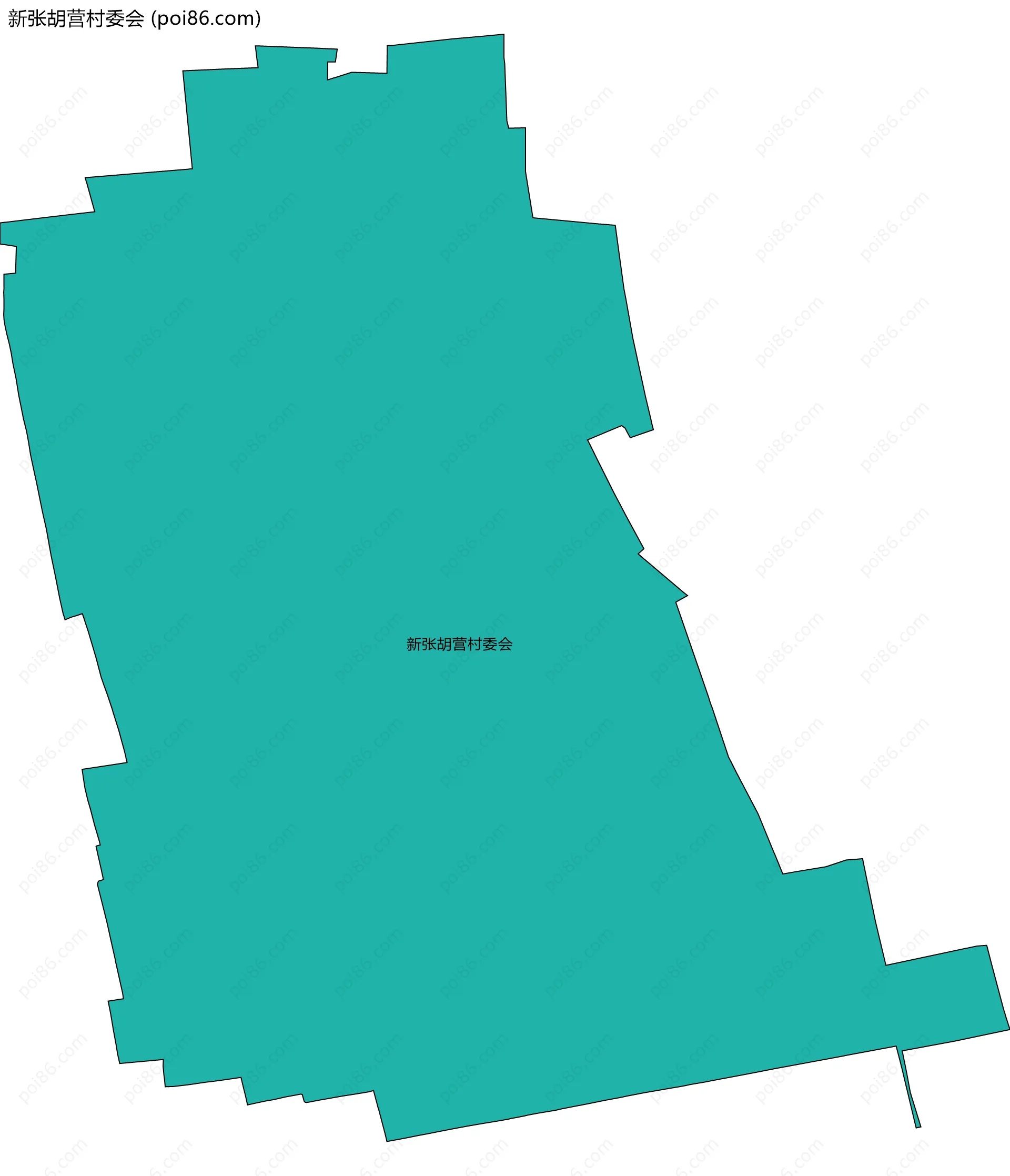 新张胡营村委会边界地图
