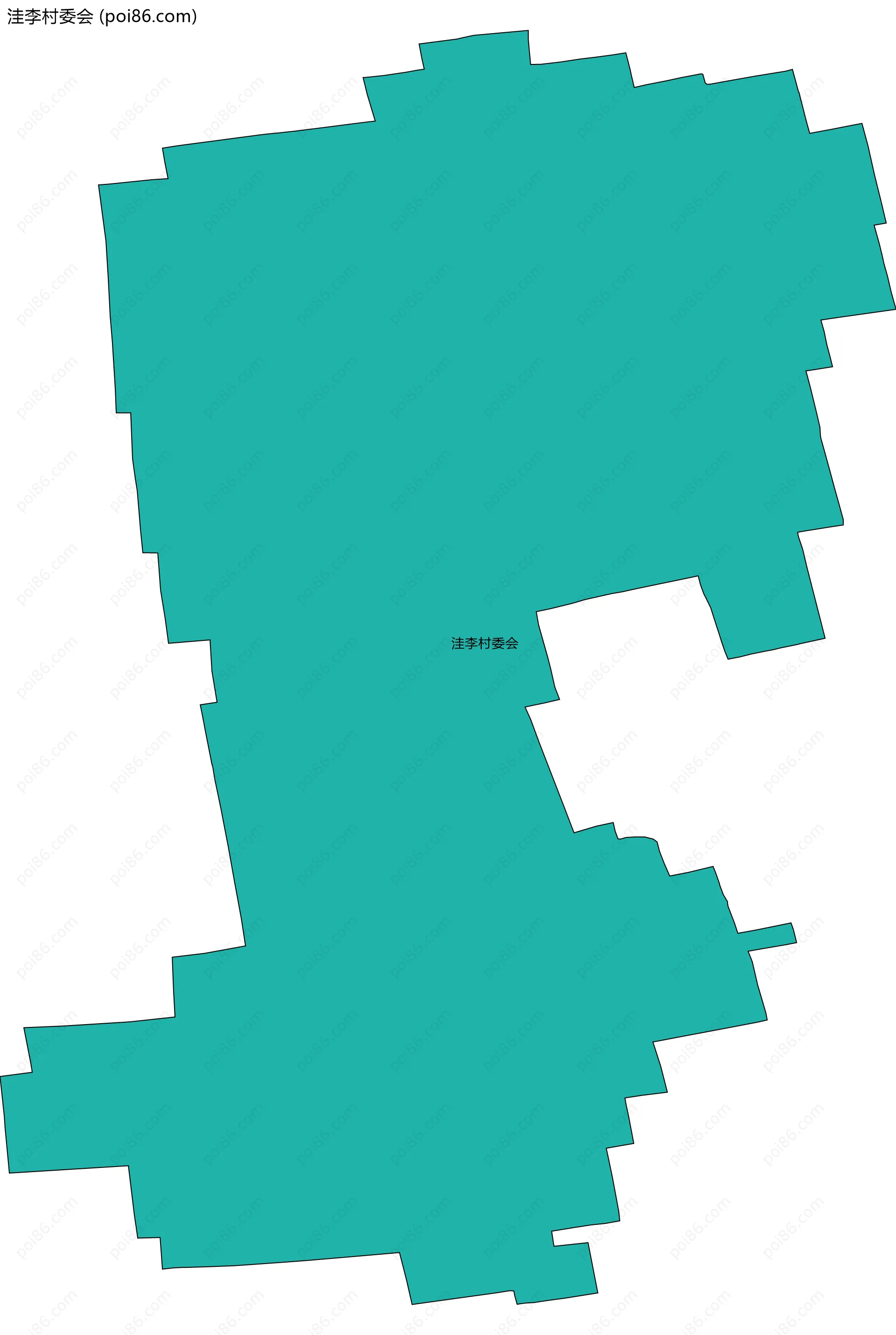 洼李村委会边界地图