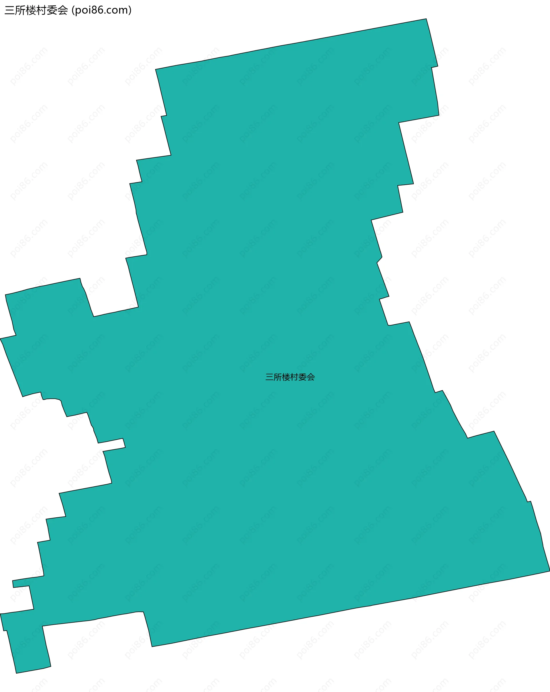 三所楼村委会边界地图