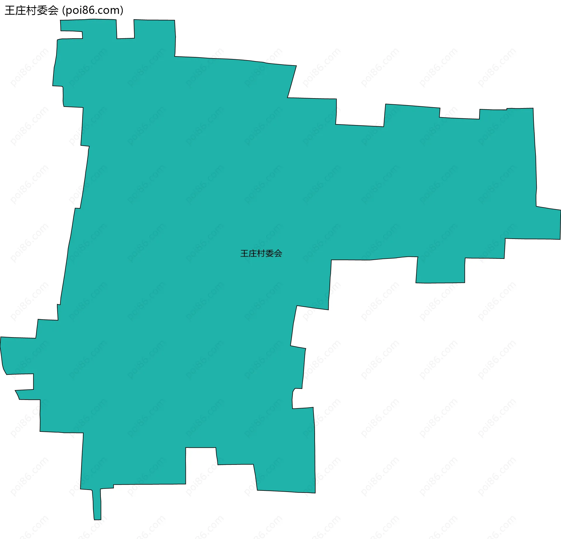 王庄村委会边界地图