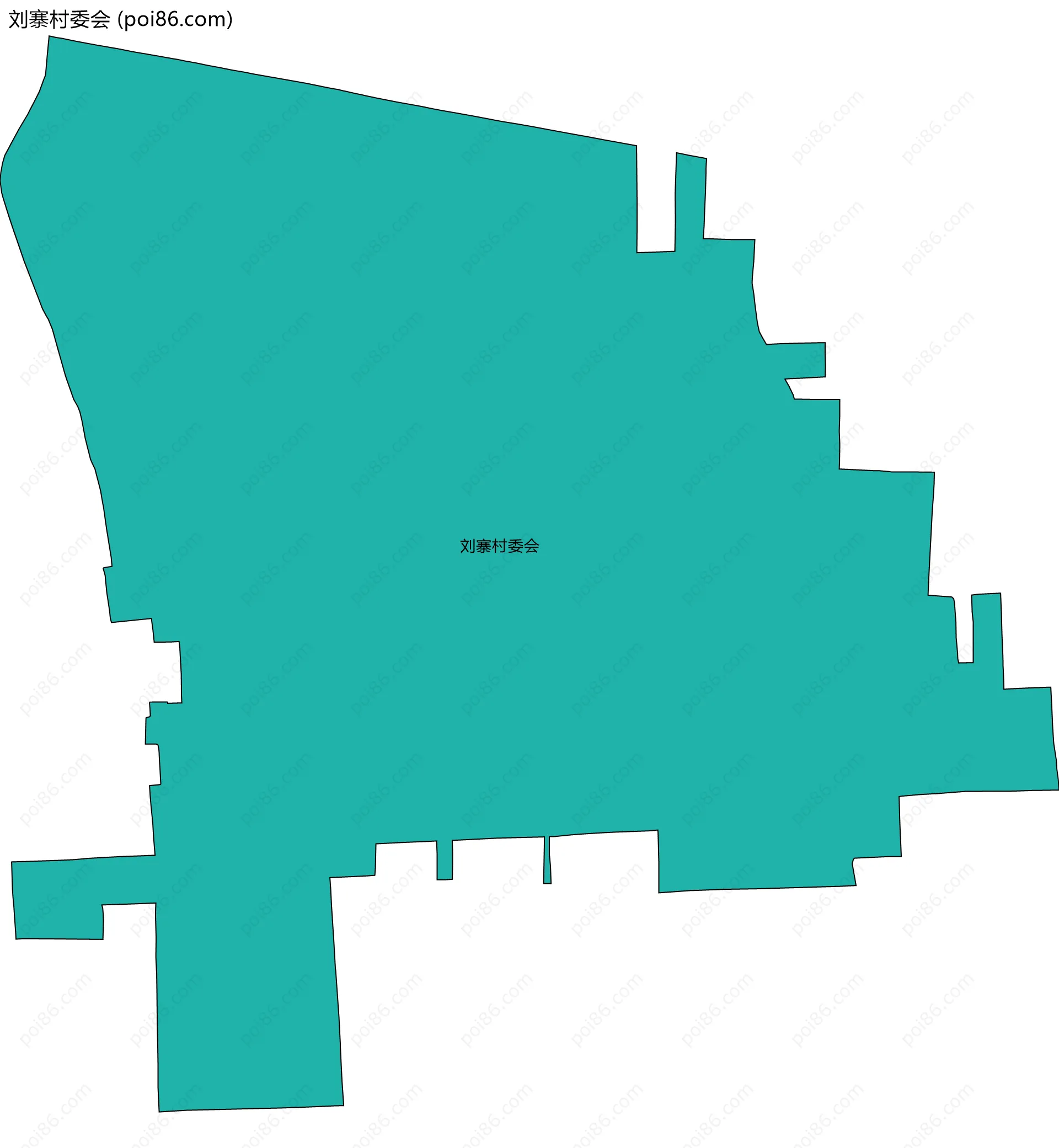 刘寨村委会边界地图