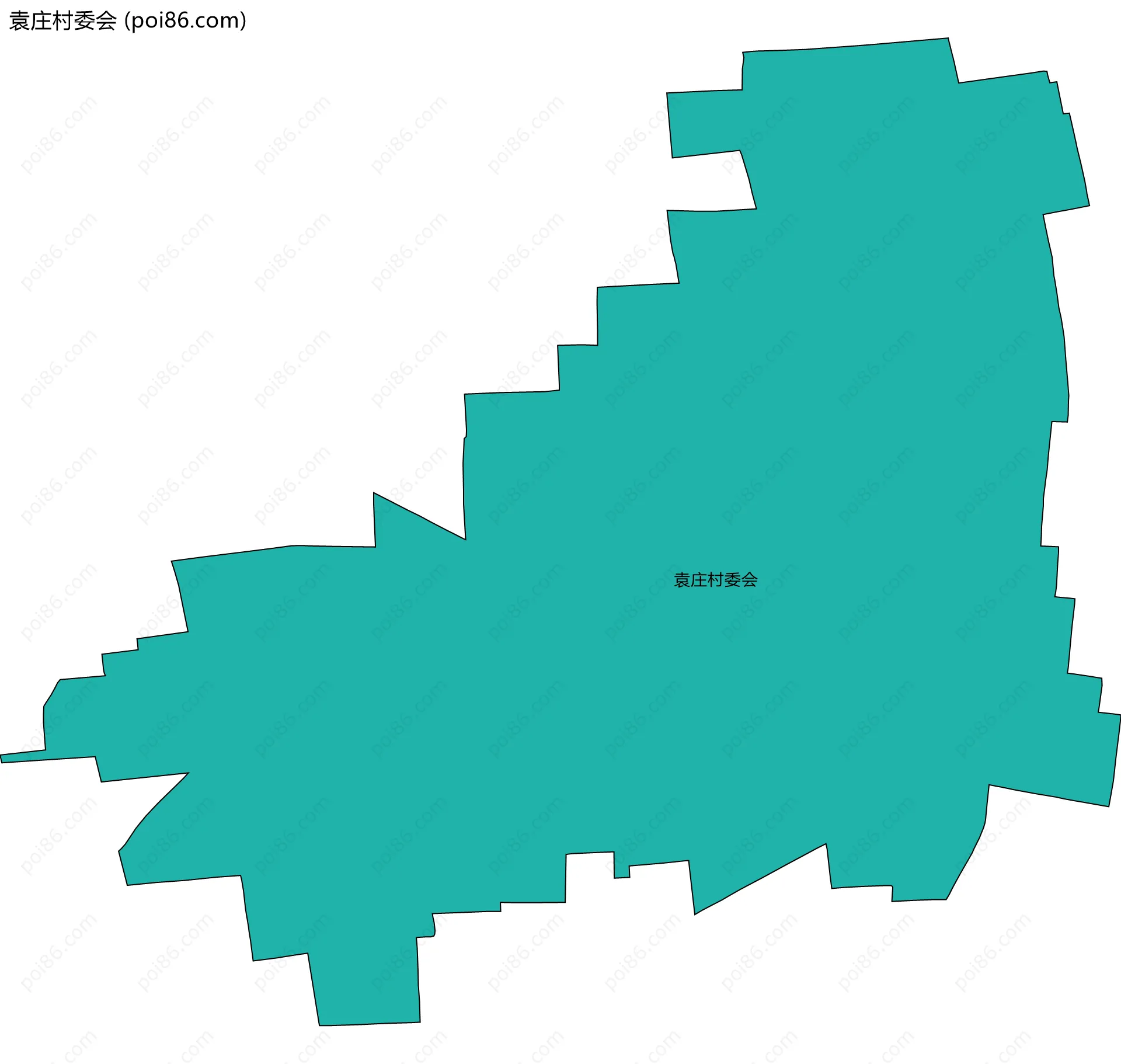 袁庄村委会边界地图