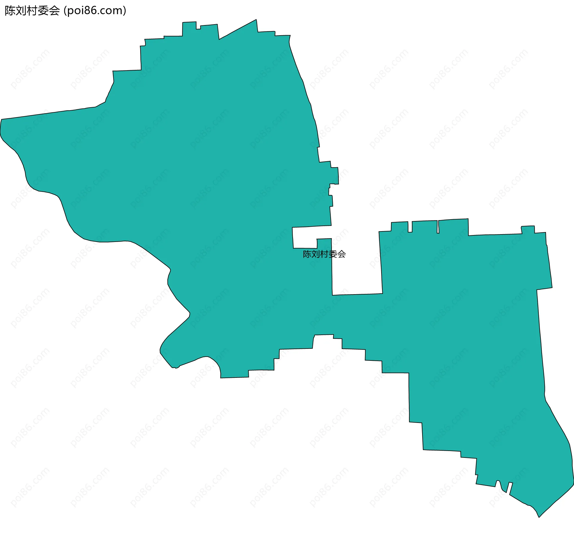 陈刘村委会边界地图