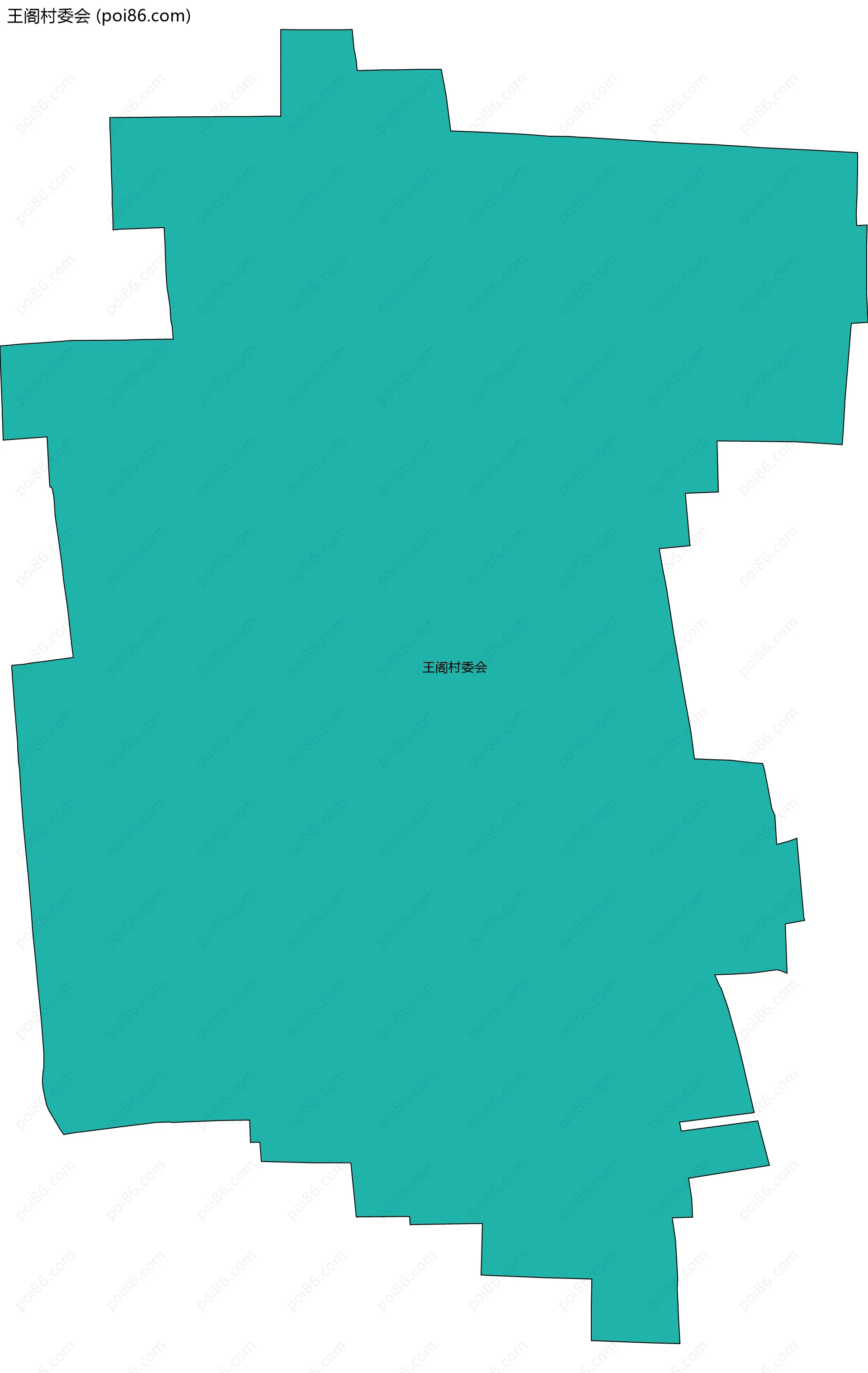 王阁村委会边界地图