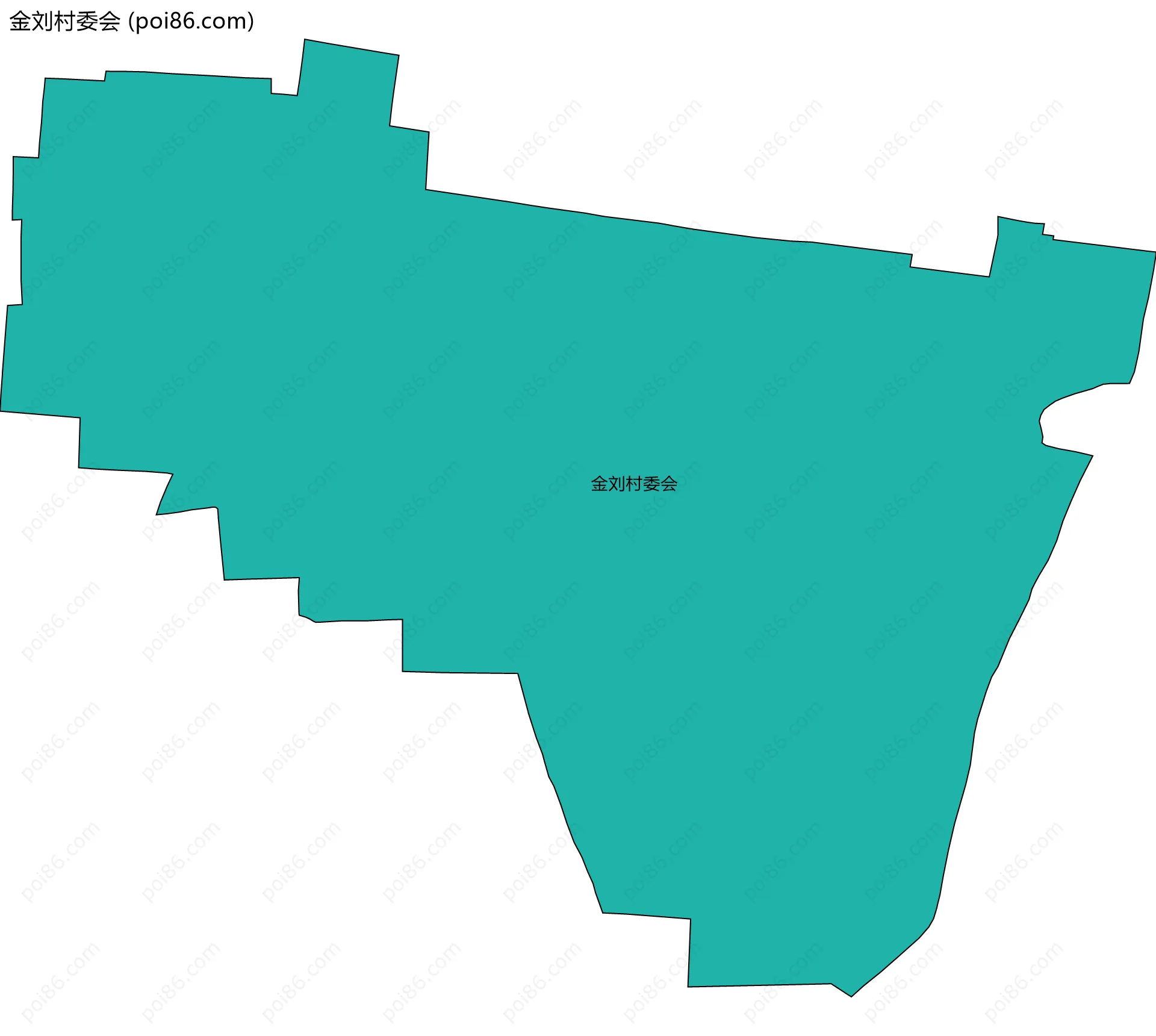 金刘村委会边界地图