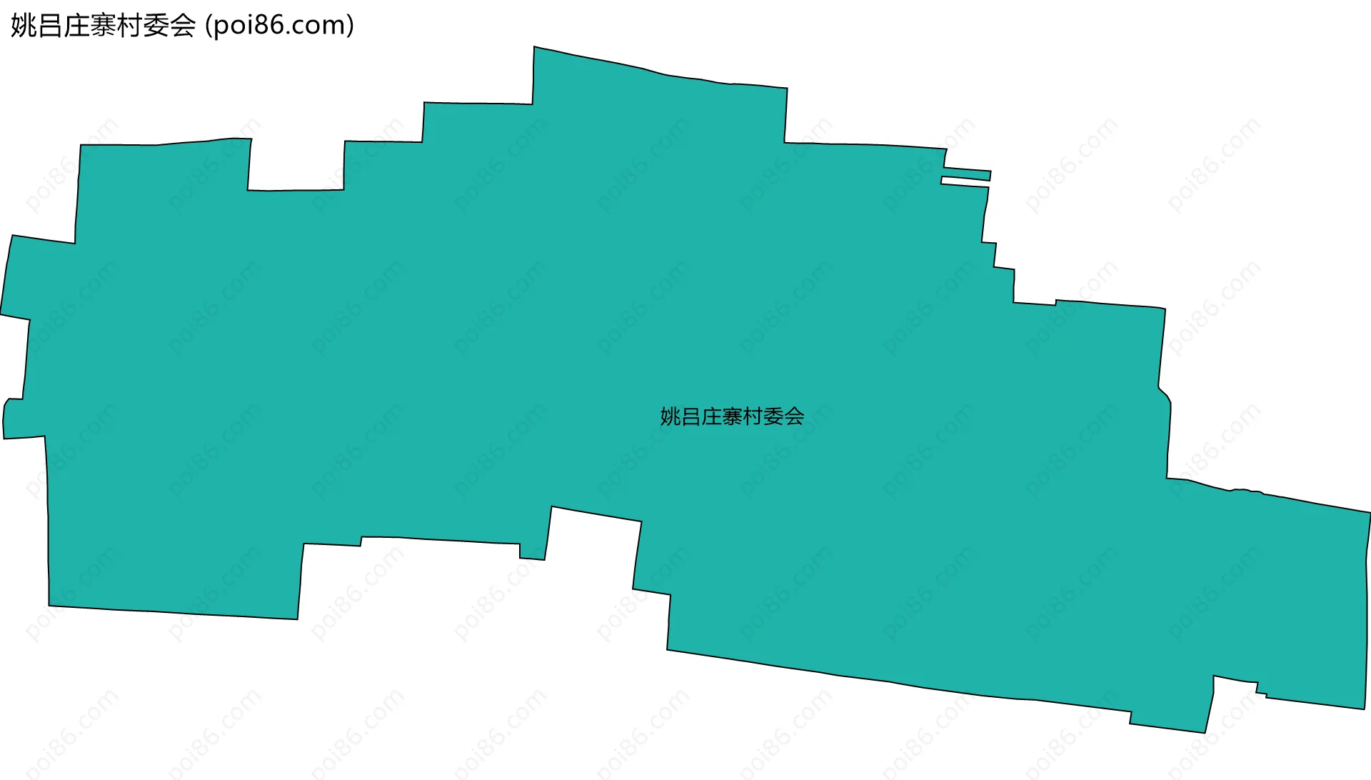 姚吕庄寨村委会边界地图