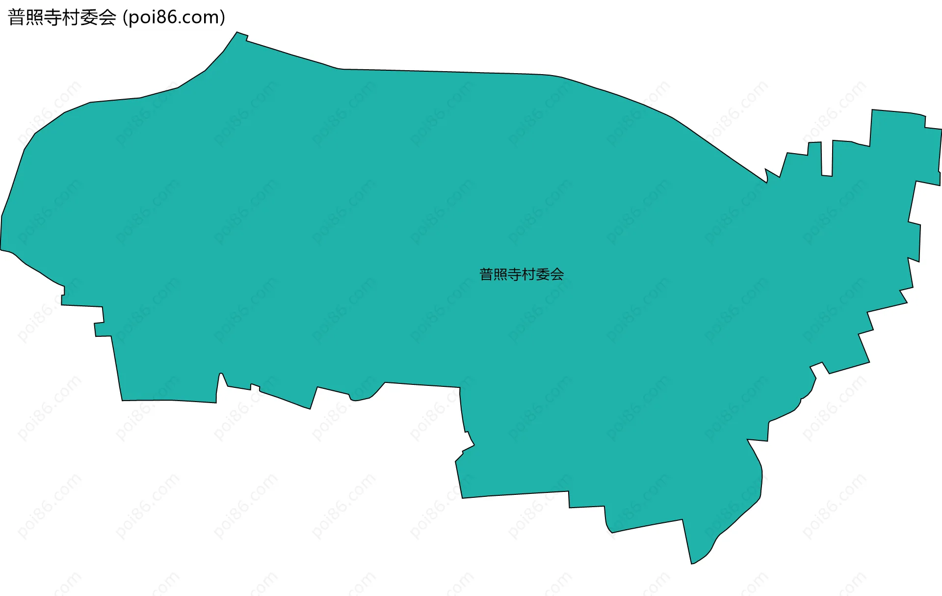 普照寺村委会边界地图