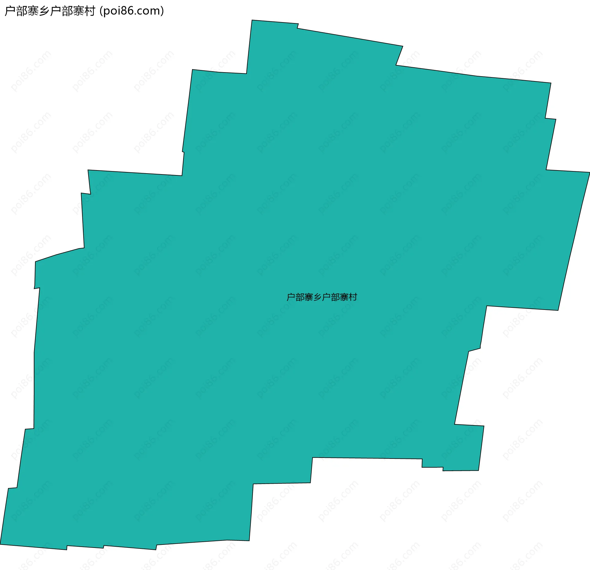 户部寨乡户部寨村边界地图