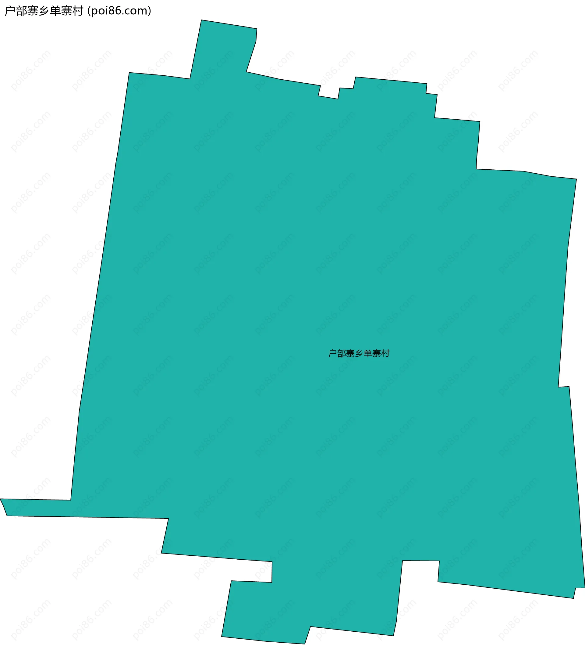 户部寨乡单寨村边界地图