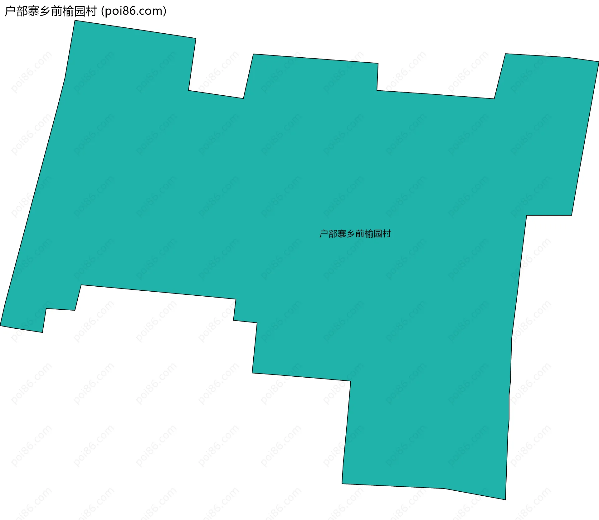 户部寨乡前榆园村边界地图