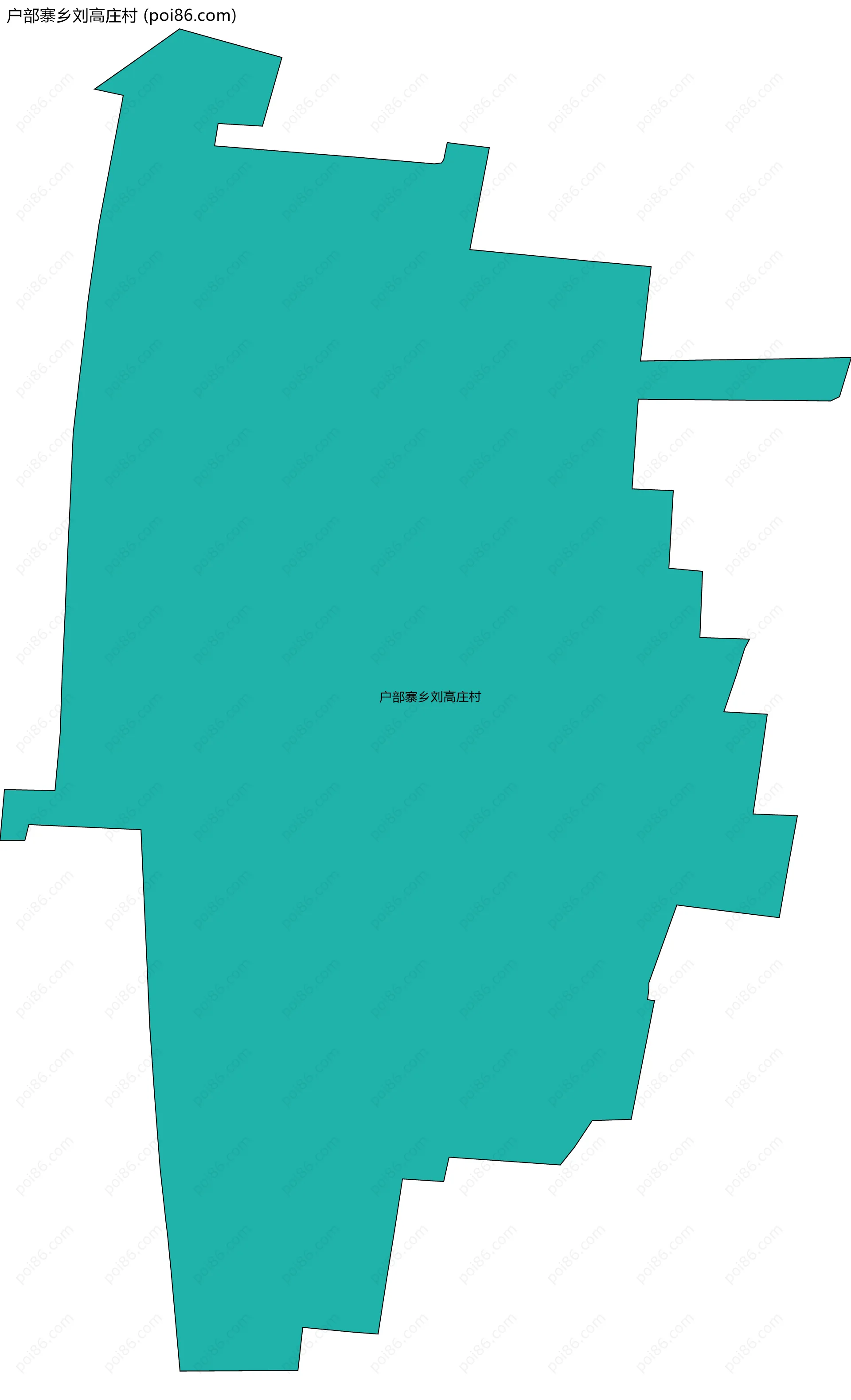 户部寨乡刘高庄村边界地图