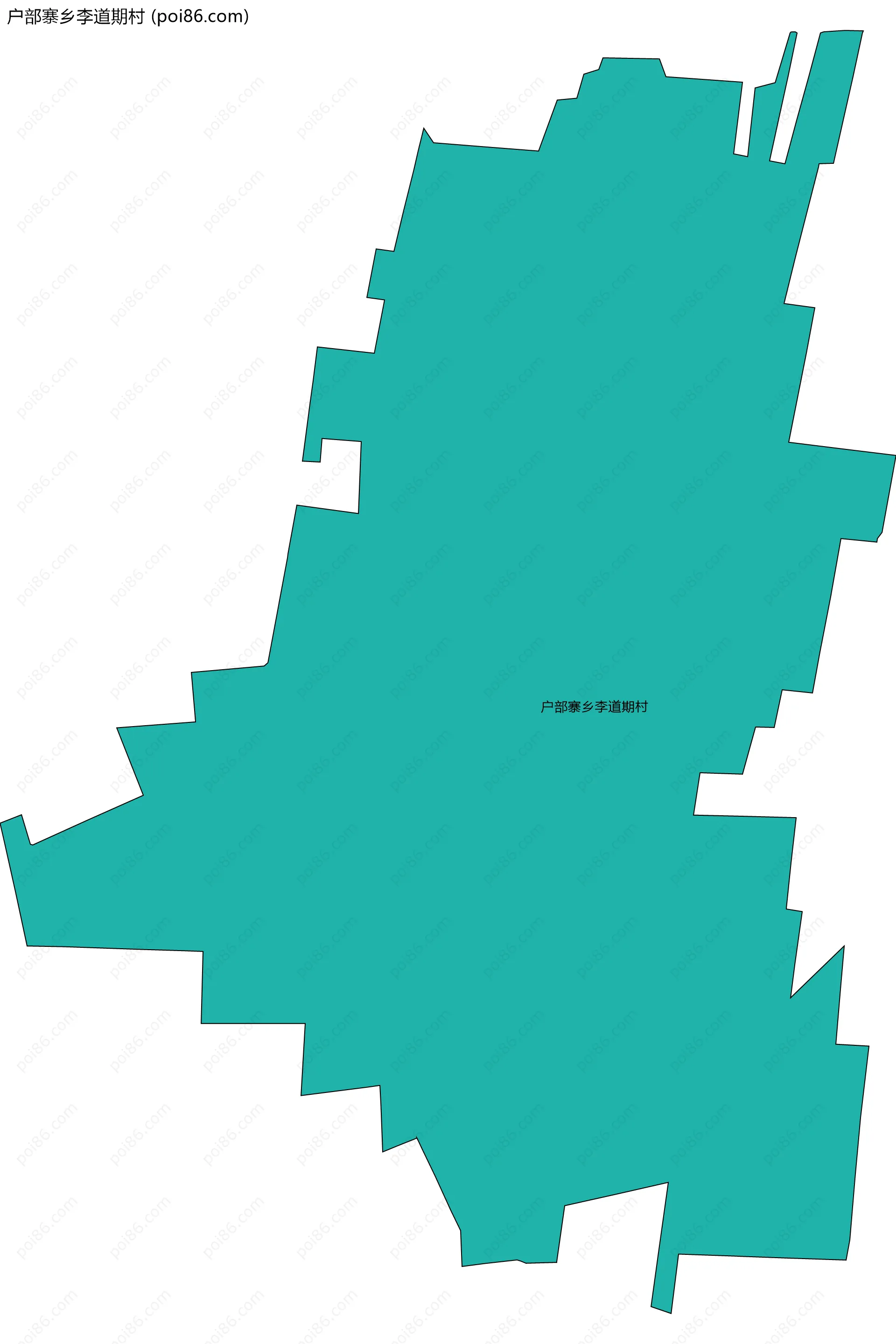 户部寨乡李道期村边界地图