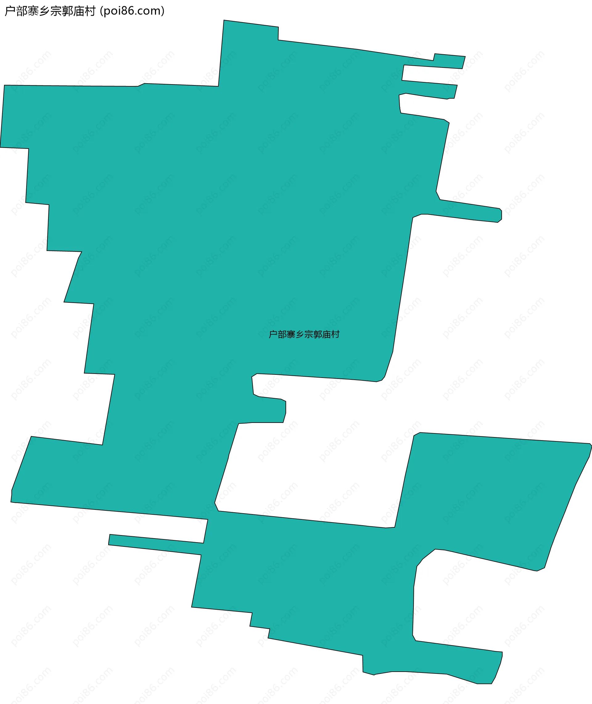 户部寨乡宗郭庙村边界地图