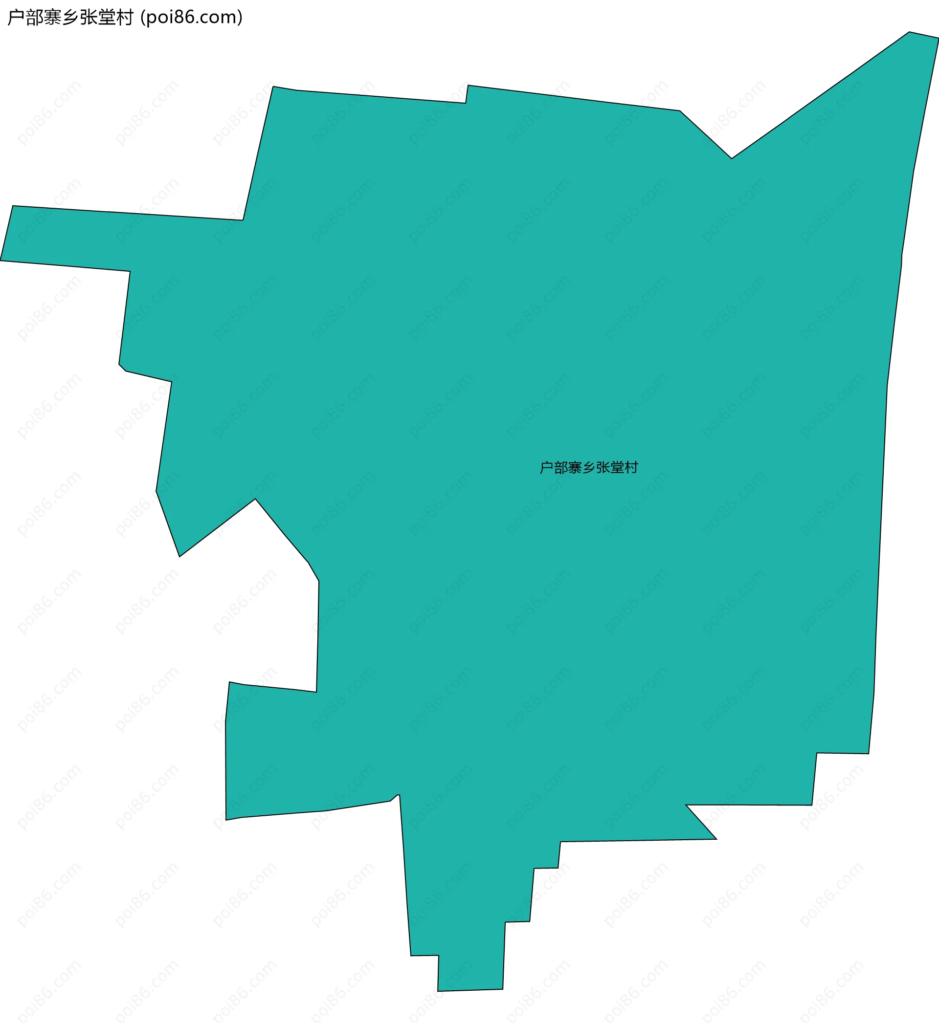 户部寨乡张堂村边界地图