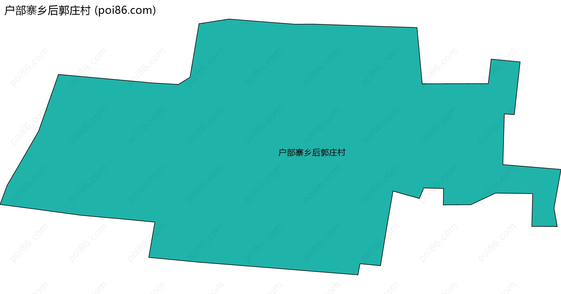 户部寨乡后郭庄村边界地图